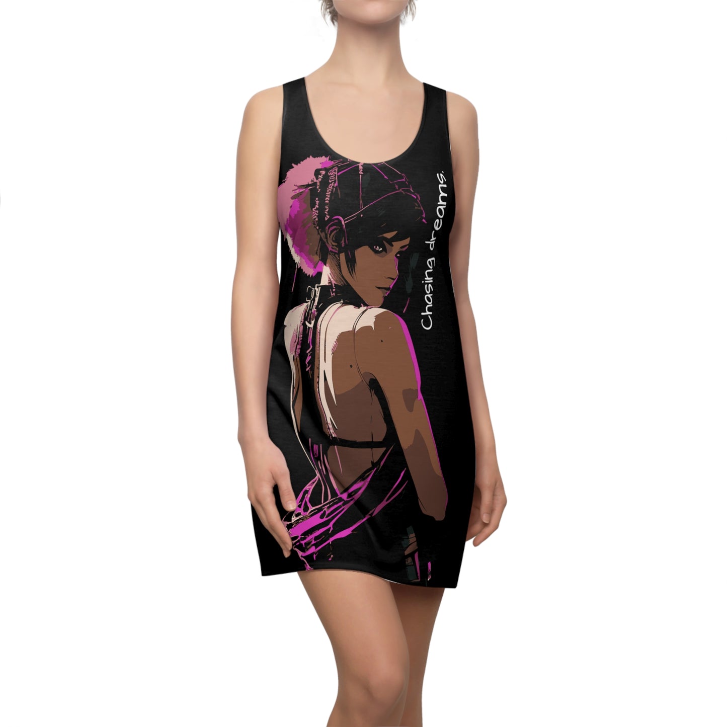 Punk Faces # 1 / Women's Cut & Sew Racerback Dress (AOP)