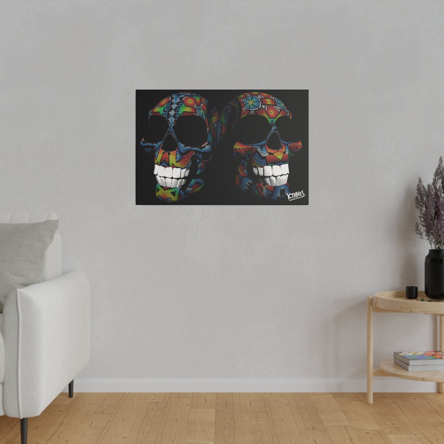 Huichol Art # 3 / Matte Canvas, Stretched, 0.75" Horizontal