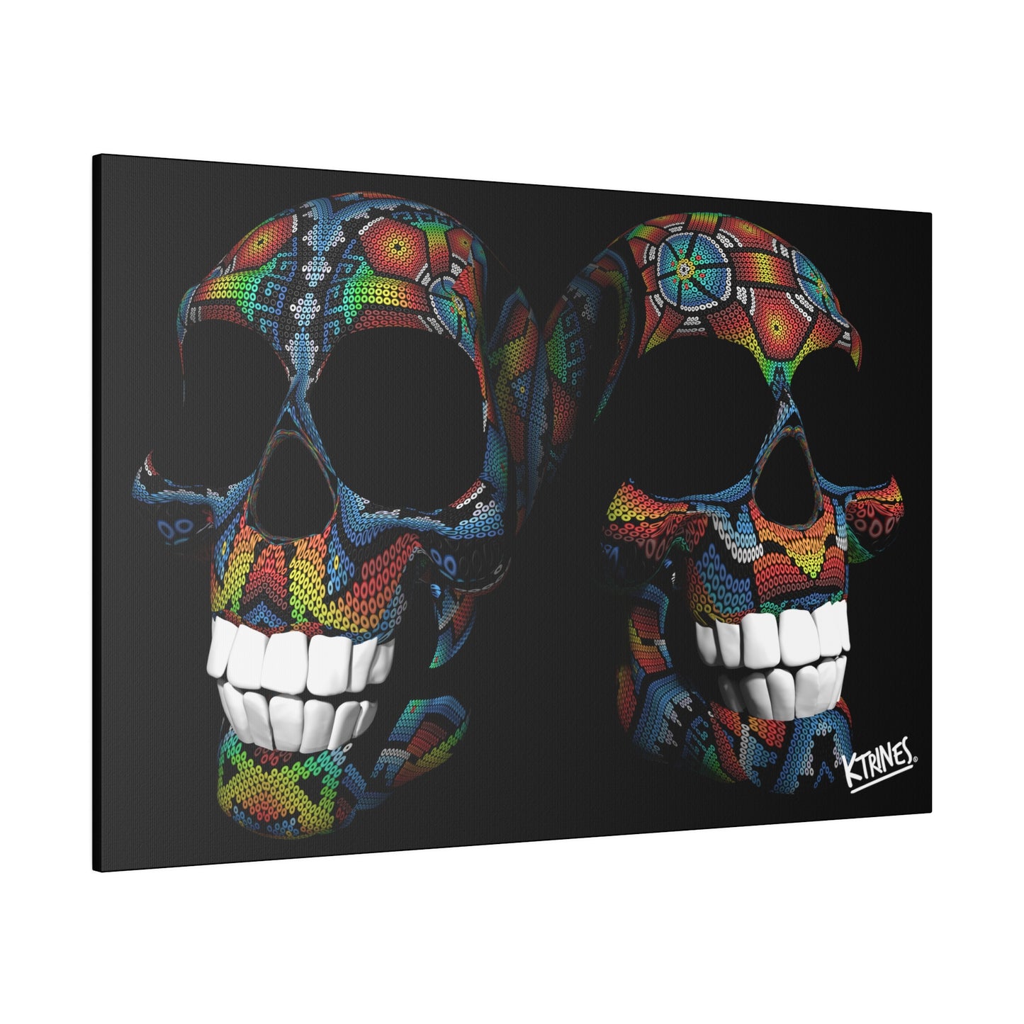 Huichol Art # 3 / Matte Canvas, Stretched, 0.75" Horizontal