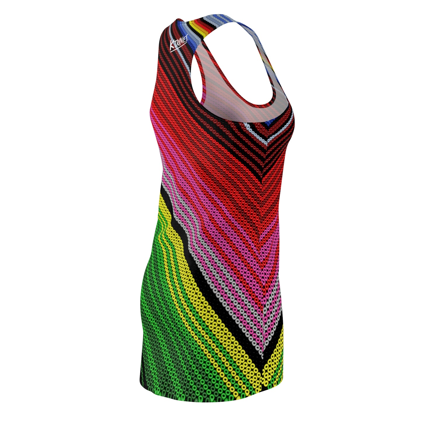 Huchol Art # 2 / Women's Cut & Sew Racerback Dress (AOP)