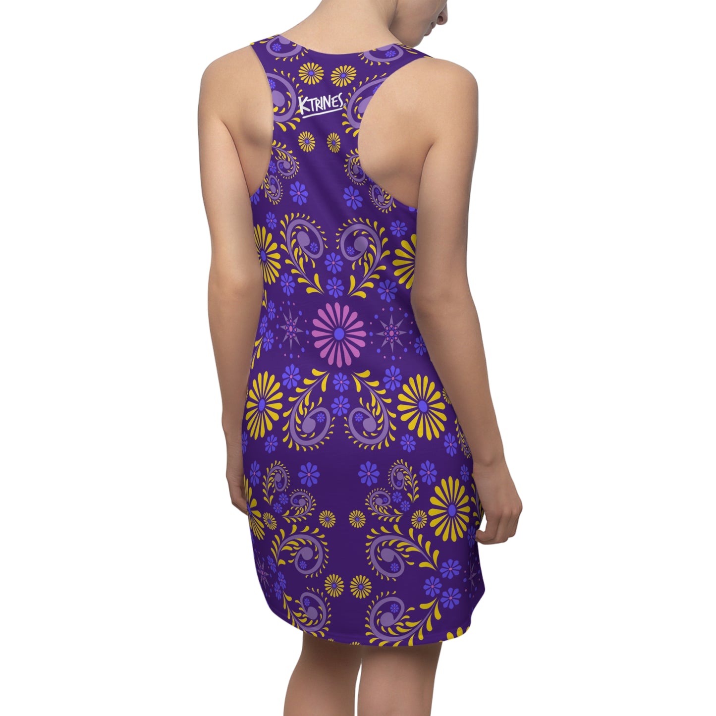 Flowers # 5 / Women's Cut & Sew Racerback Dress (AOP)
