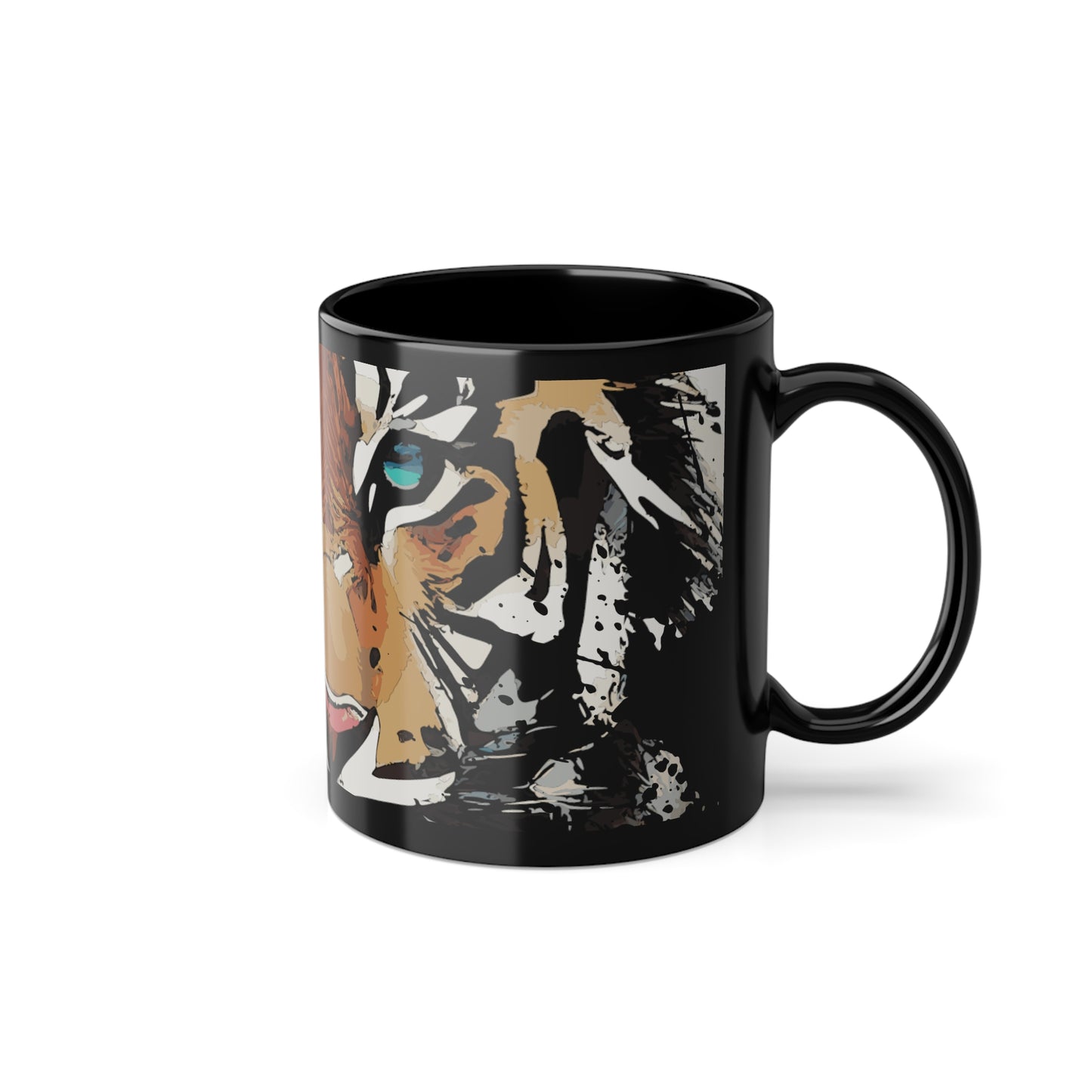 Animals # 2 / Black Coffee Cup, 11oz
