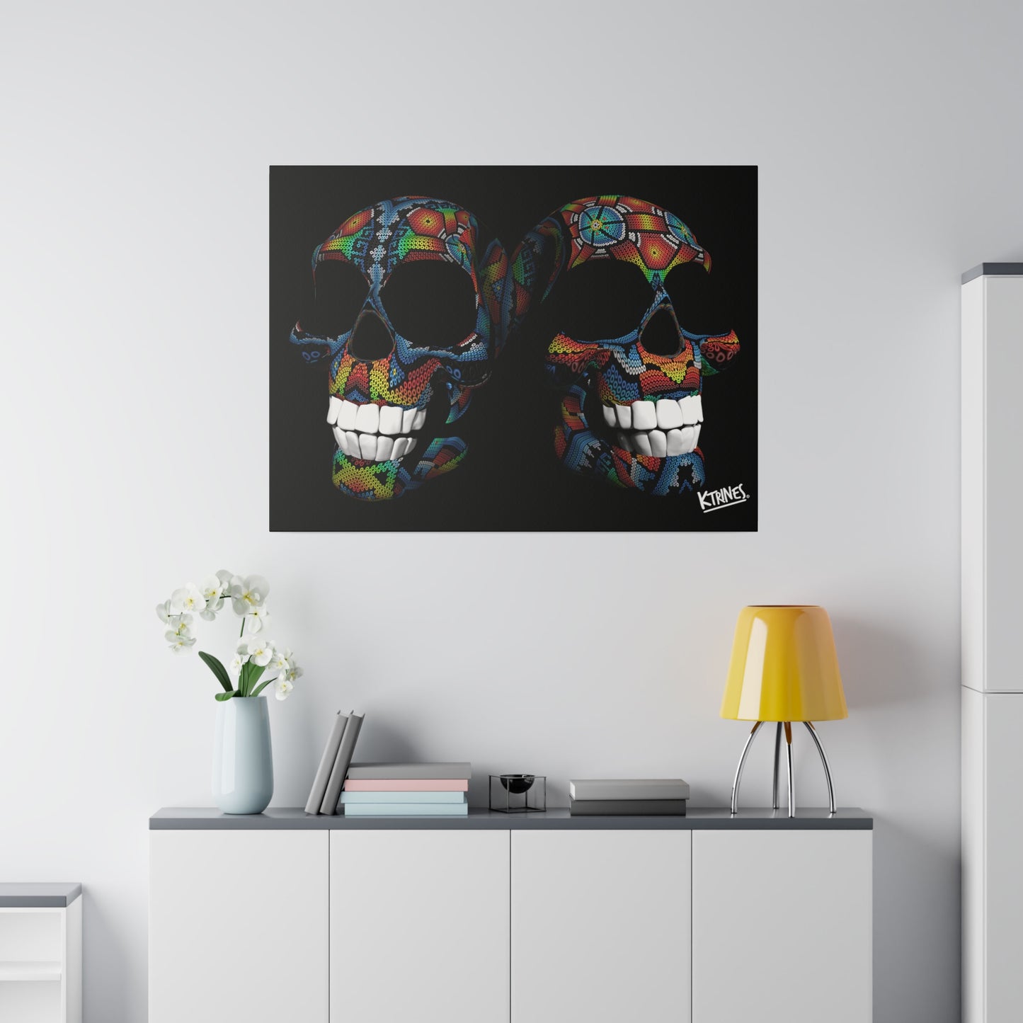 Huichol Art # 3 / Matte Canvas, Stretched, 0.75" Horizontal