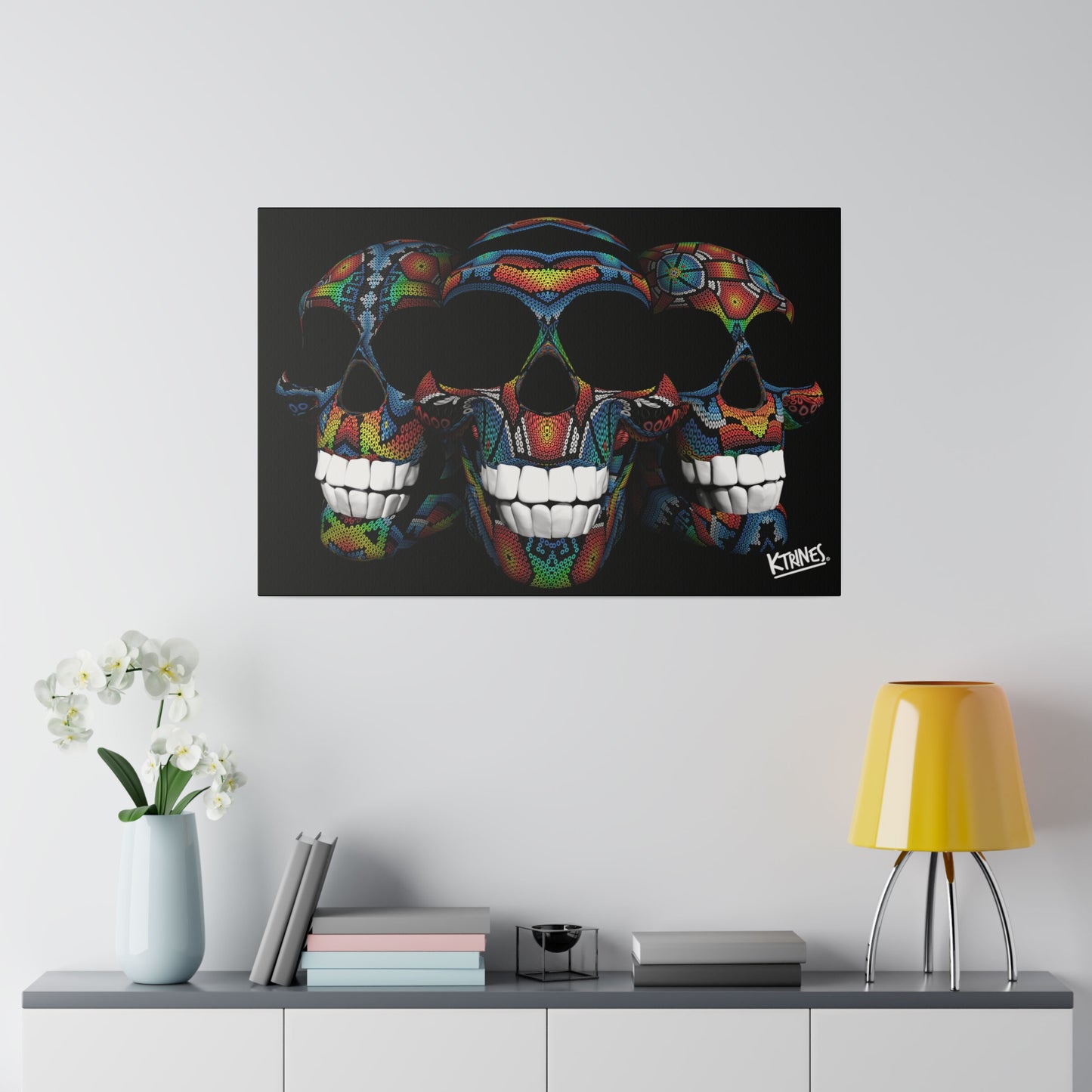 Huichol Art # 4 / Matte Canvas, Stretched, 0.75" Horizontal