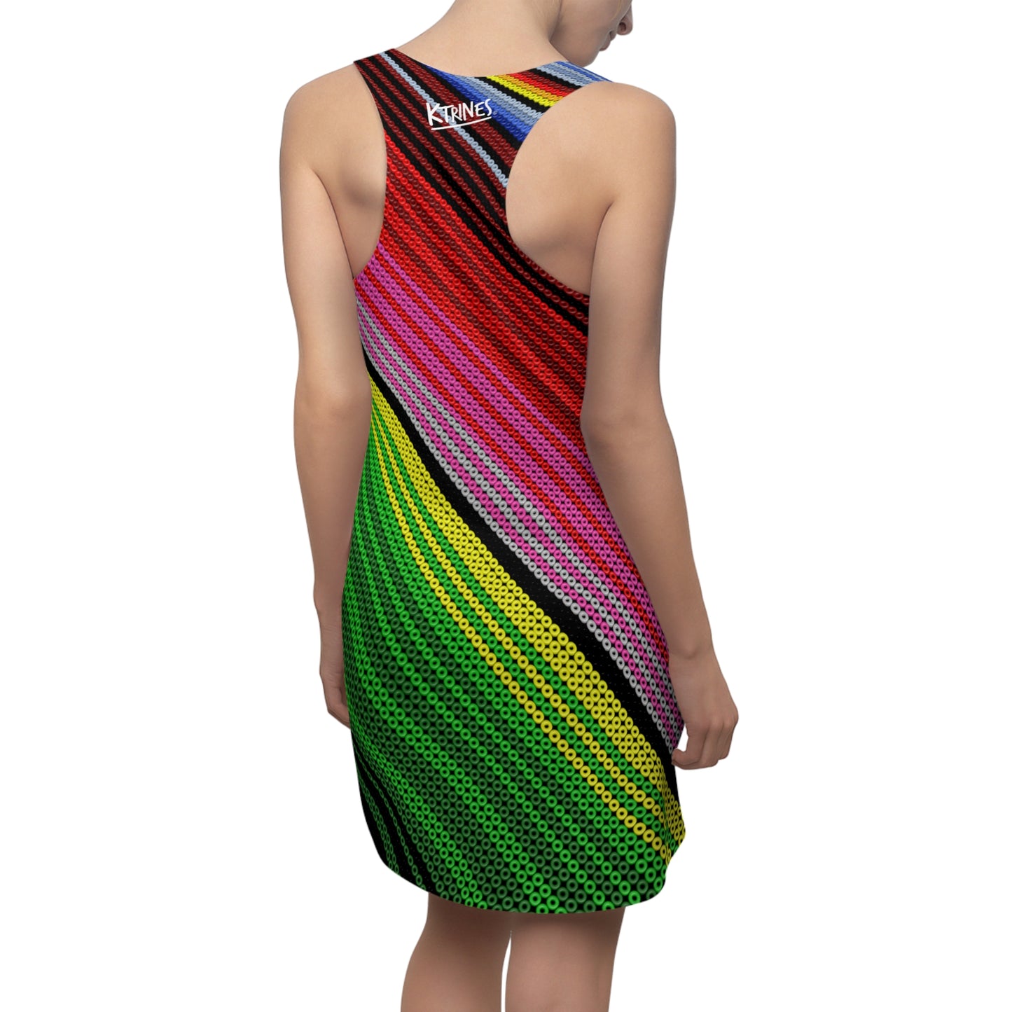 Huchol Art # 2 / Women's Cut & Sew Racerback Dress (AOP)