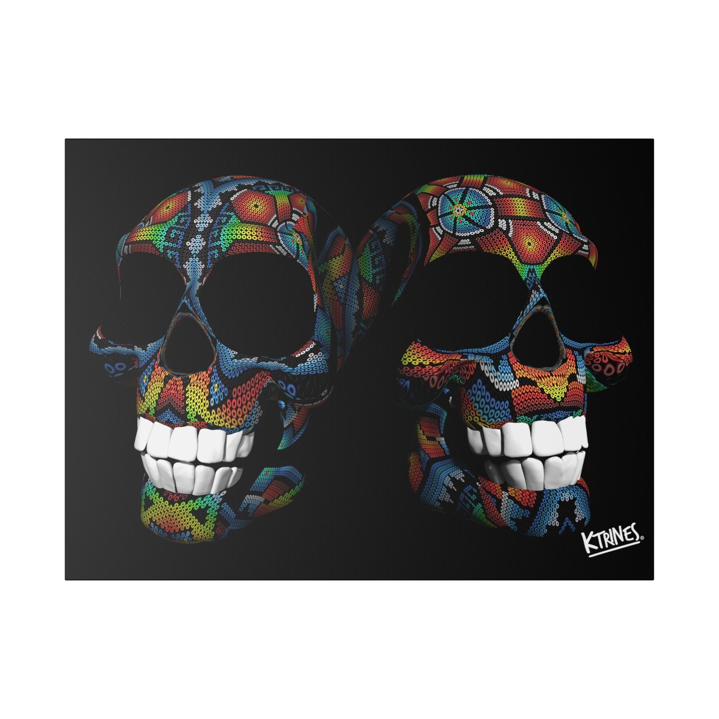 Huichol Art # 3 / Matte Canvas, Stretched, 0.75" Horizontal