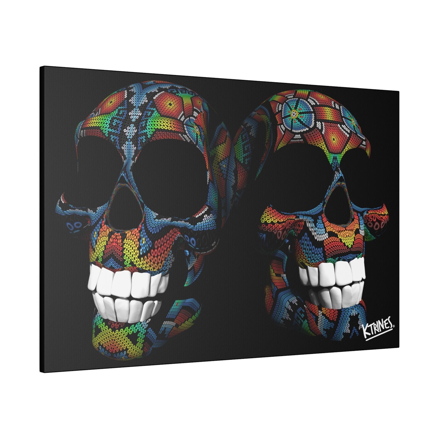 Huichol Art # 3 / Matte Canvas, Stretched, 0.75" Horizontal