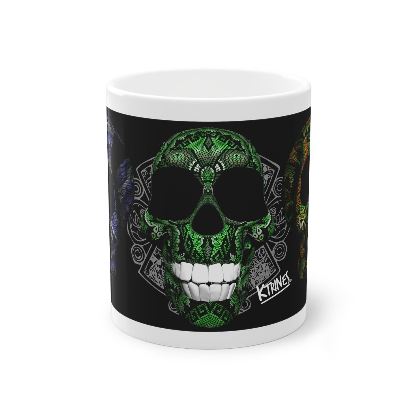 Huichol Art Skull # 6 / Standard Mug, 11oz
