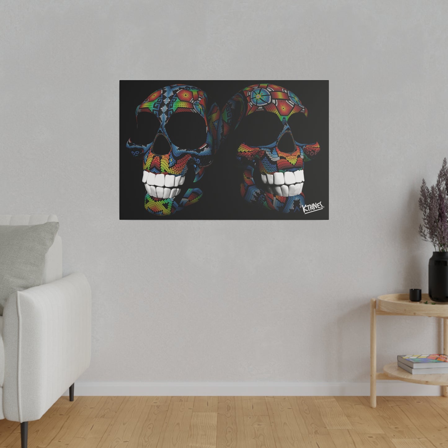 Huichol Art # 3 / Matte Canvas, Stretched, 0.75" Horizontal