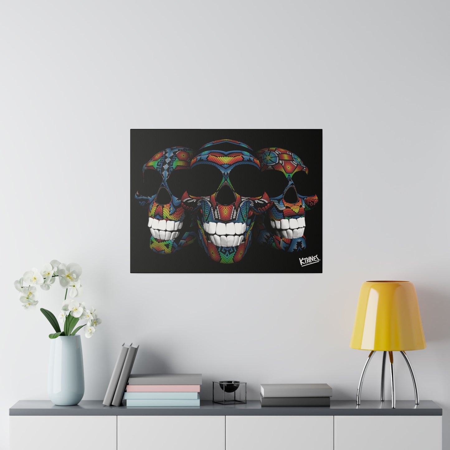 Huichol Art # 4 / Matte Canvas, Stretched, 0.75" Horizontal