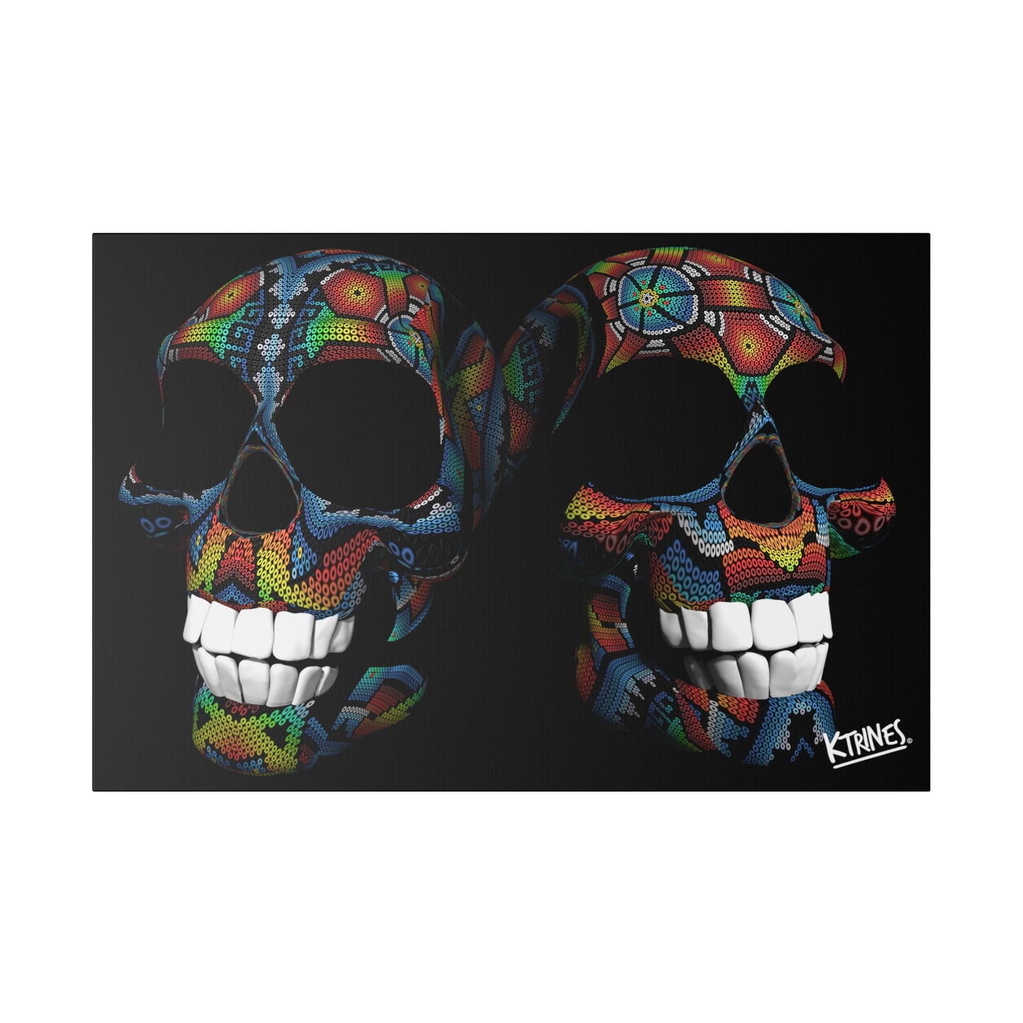 Huichol Art # 3 / Matte Canvas, Stretched, 0.75" Horizontal