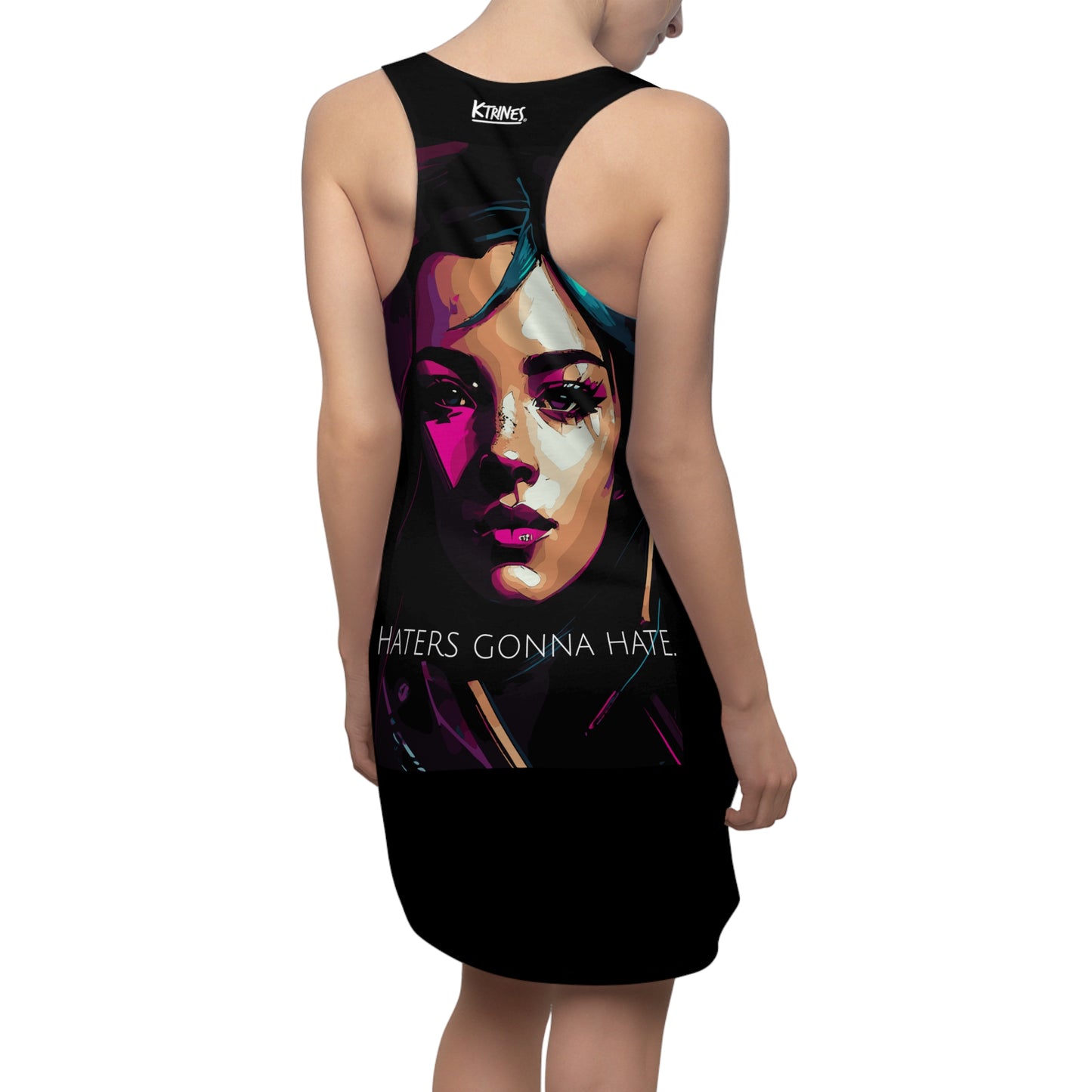Punk Faces # 1 / Women's Cut & Sew Racerback Dress (AOP)