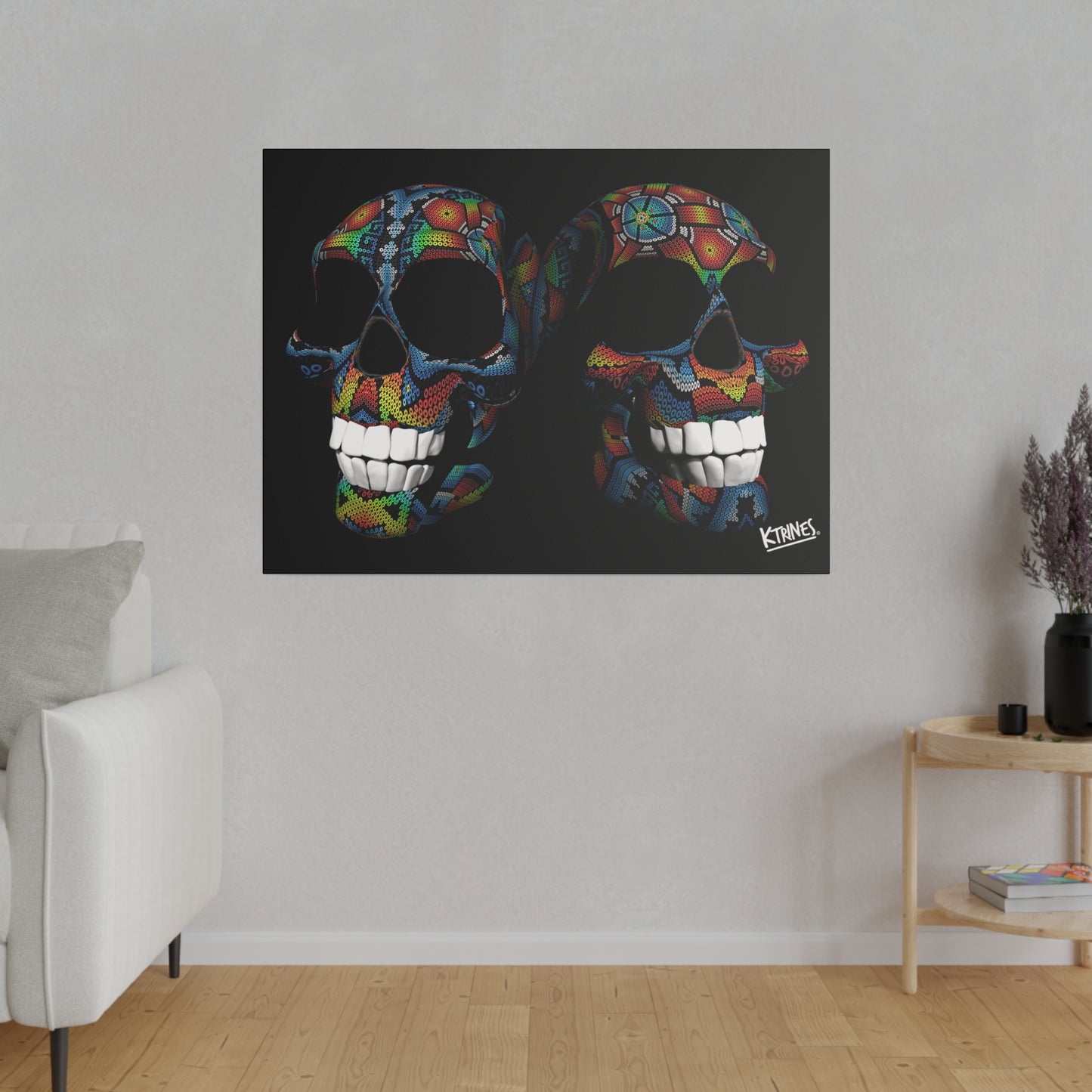 Huichol Art # 3 / Matte Canvas, Stretched, 0.75" Horizontal
