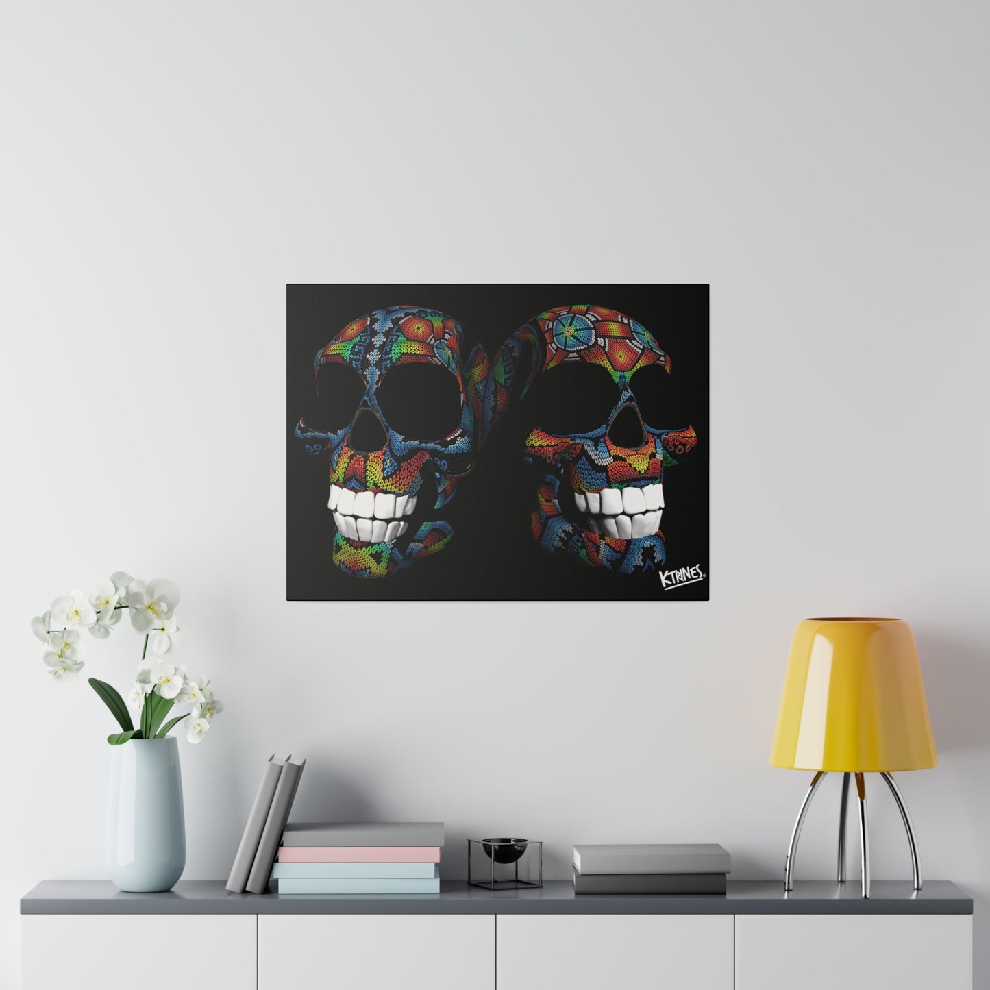 Huichol Art # 3 / Matte Canvas, Stretched, 0.75" Horizontal