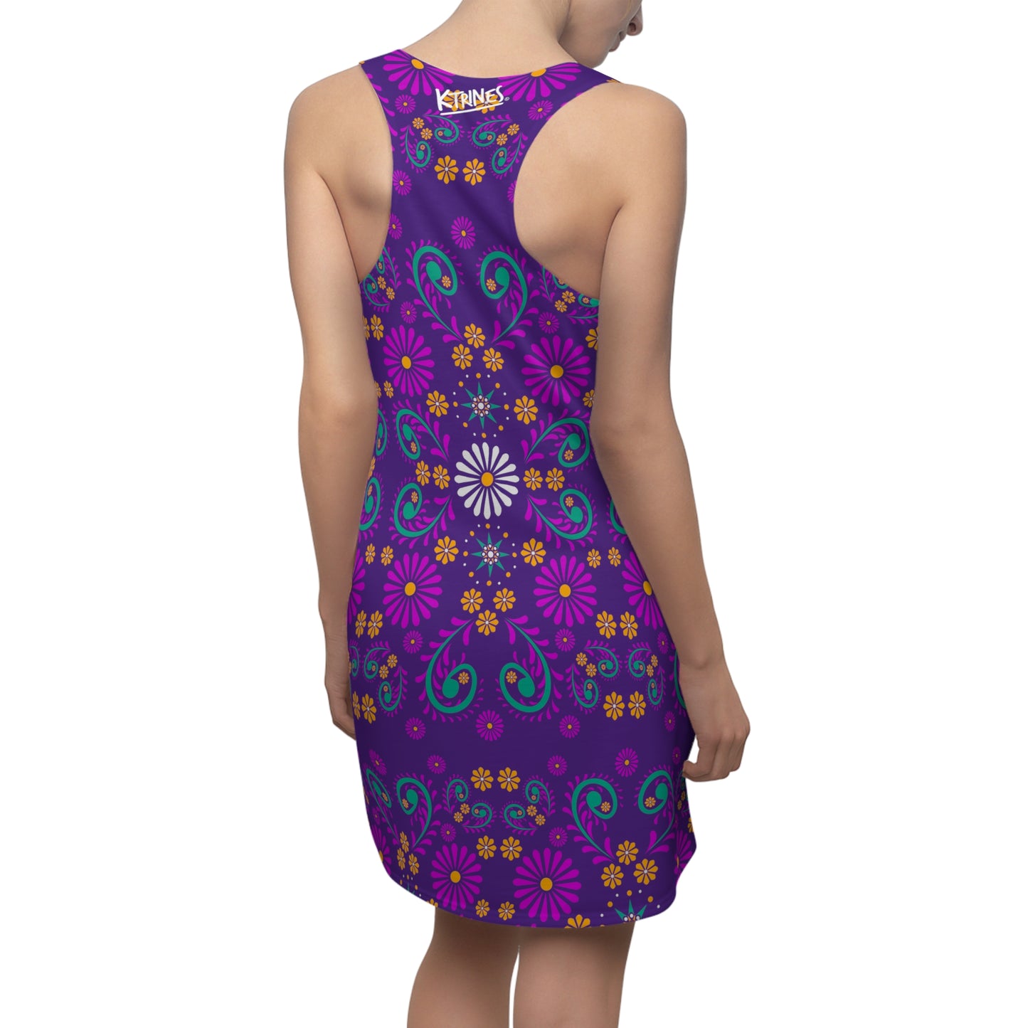 Flowers # 3 / Women's Cut & Sew Racerback Dress (AOP)