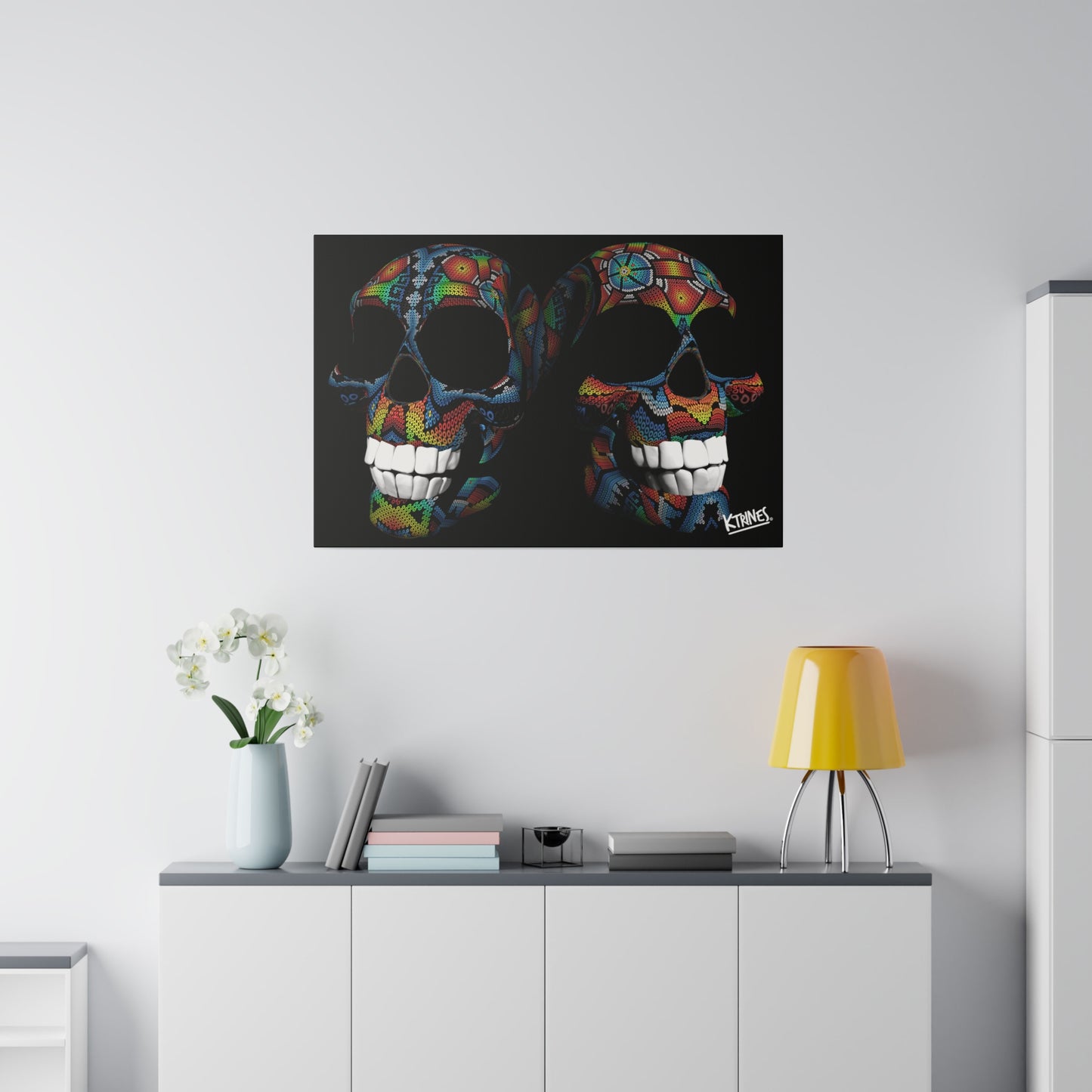 Huichol Art # 3 / Matte Canvas, Stretched, 0.75" Horizontal