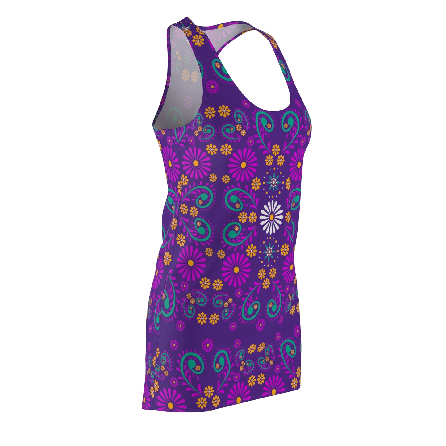 Flowers # 3 / Women's Cut & Sew Racerback Dress (AOP)