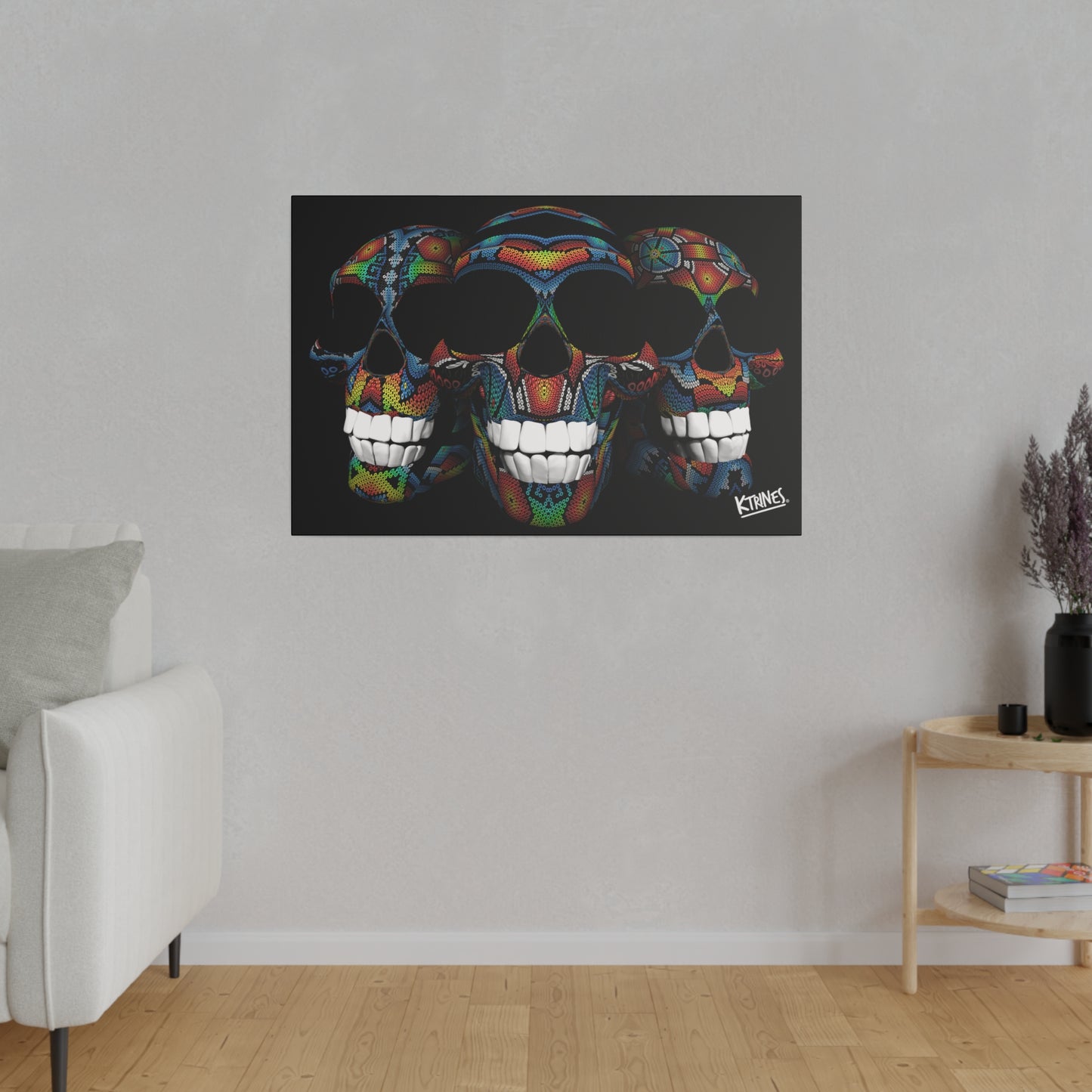 Huichol Art # 4 / Matte Canvas, Stretched, 0.75" Horizontal