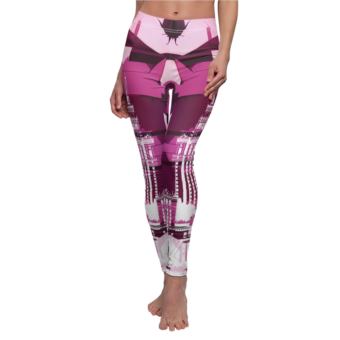 Warsaw spring # 04 / Women's Cut & Sew Casual Leggings (AOP)