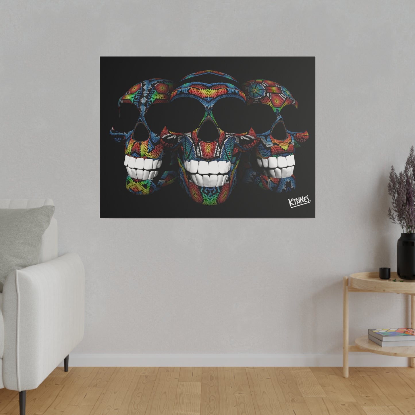 Huichol Art # 4 / Matte Canvas, Stretched, 0.75" Horizontal