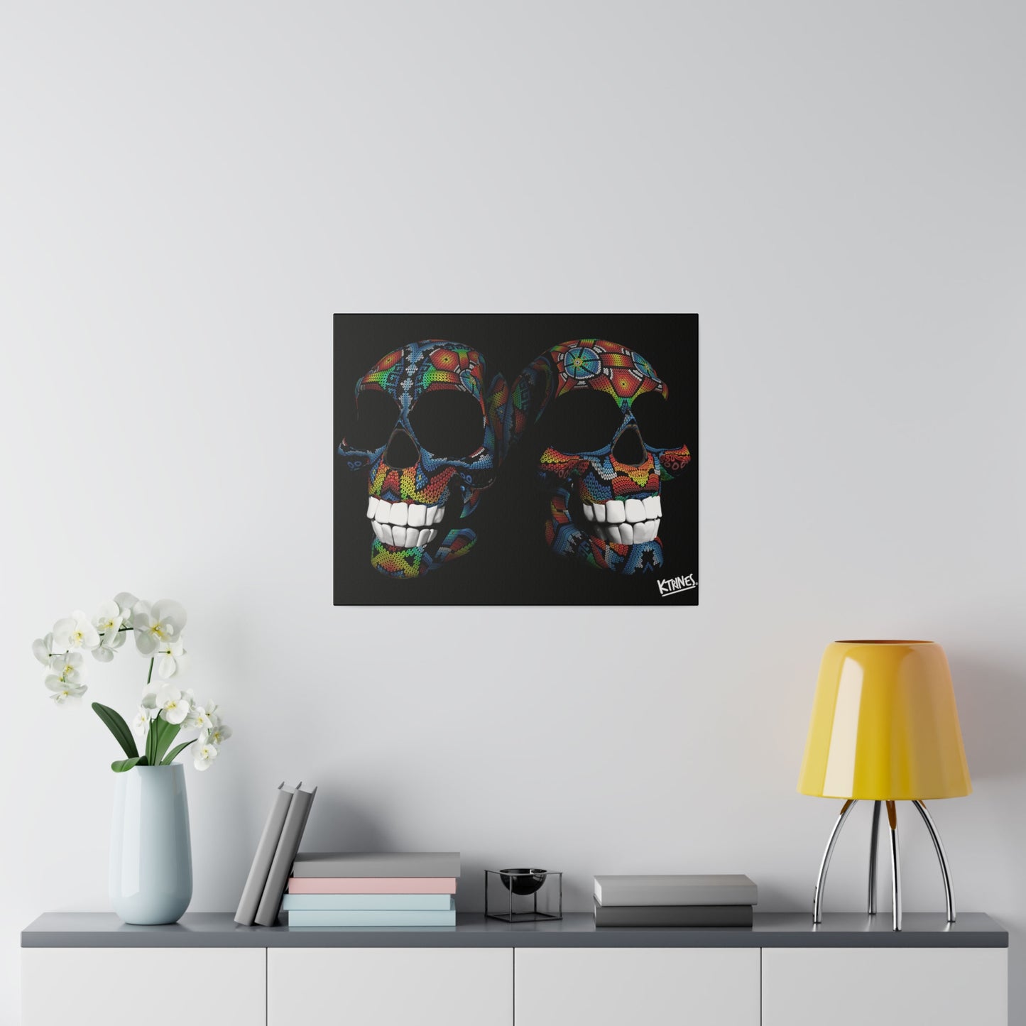 Huichol Art # 3 / Matte Canvas, Stretched, 0.75" Horizontal