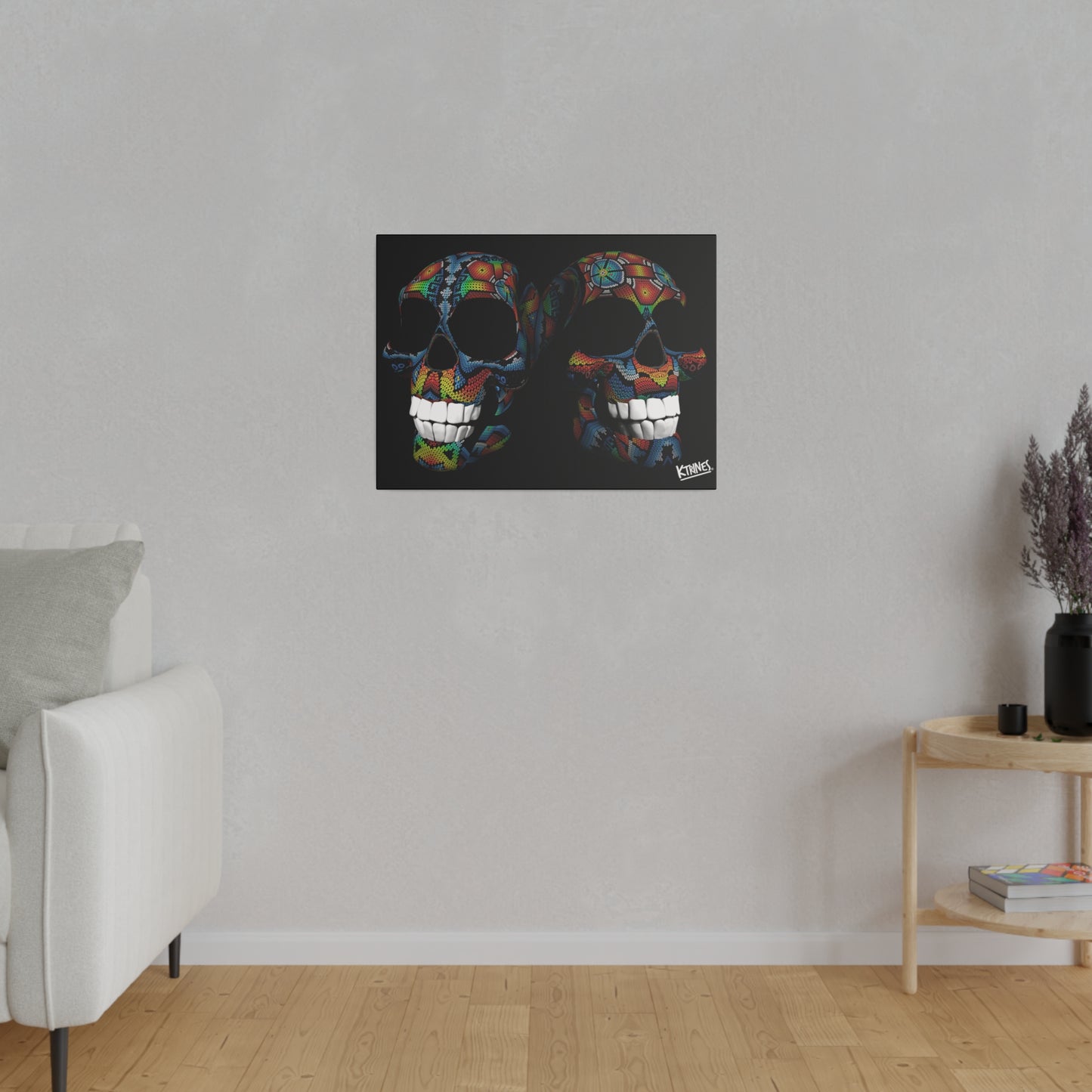 Huichol Art # 3 / Matte Canvas, Stretched, 0.75" Horizontal