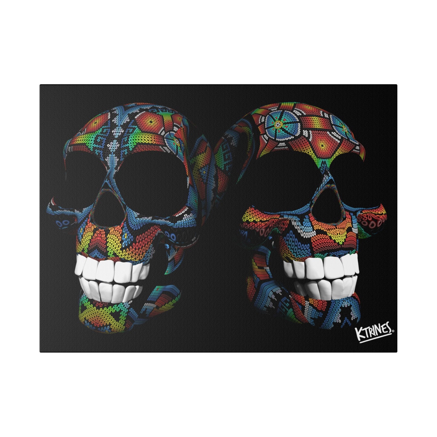 Huichol Art # 3 / Matte Canvas, Stretched, 0.75" Horizontal