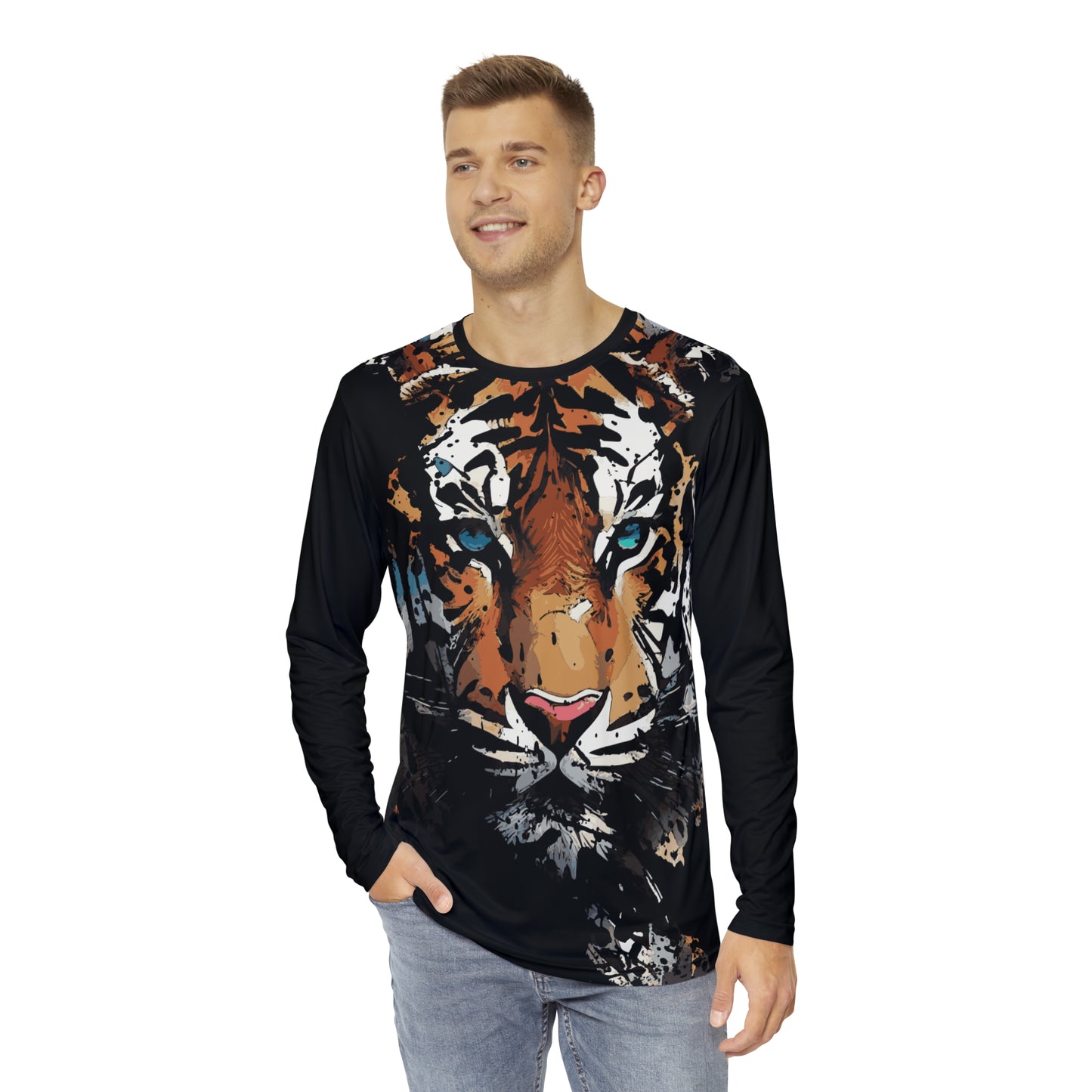 Animals #1 / Men's Long Sleeve Shirt (AOP)