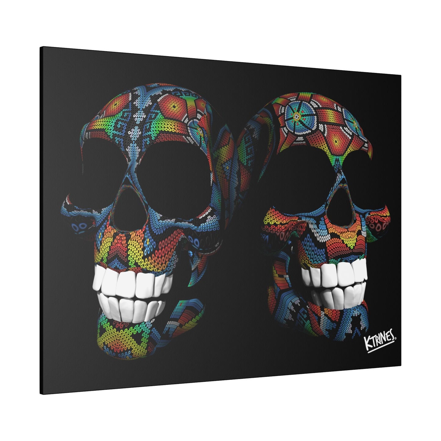 Huichol Art # 3 / Matte Canvas, Stretched, 0.75" Horizontal