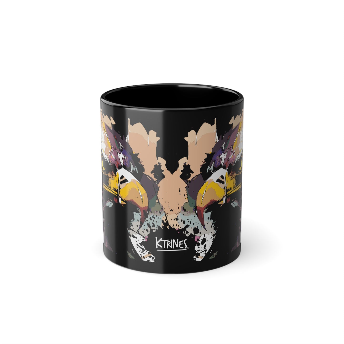 Animals # 1 / Black Coffee Cup, 11oz