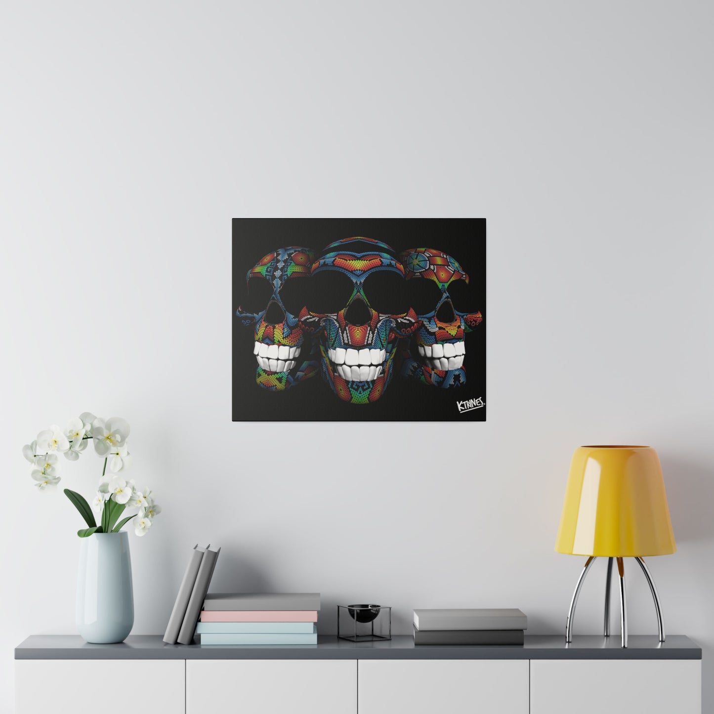 Huichol Art # 4 / Matte Canvas, Stretched, 0.75" Horizontal