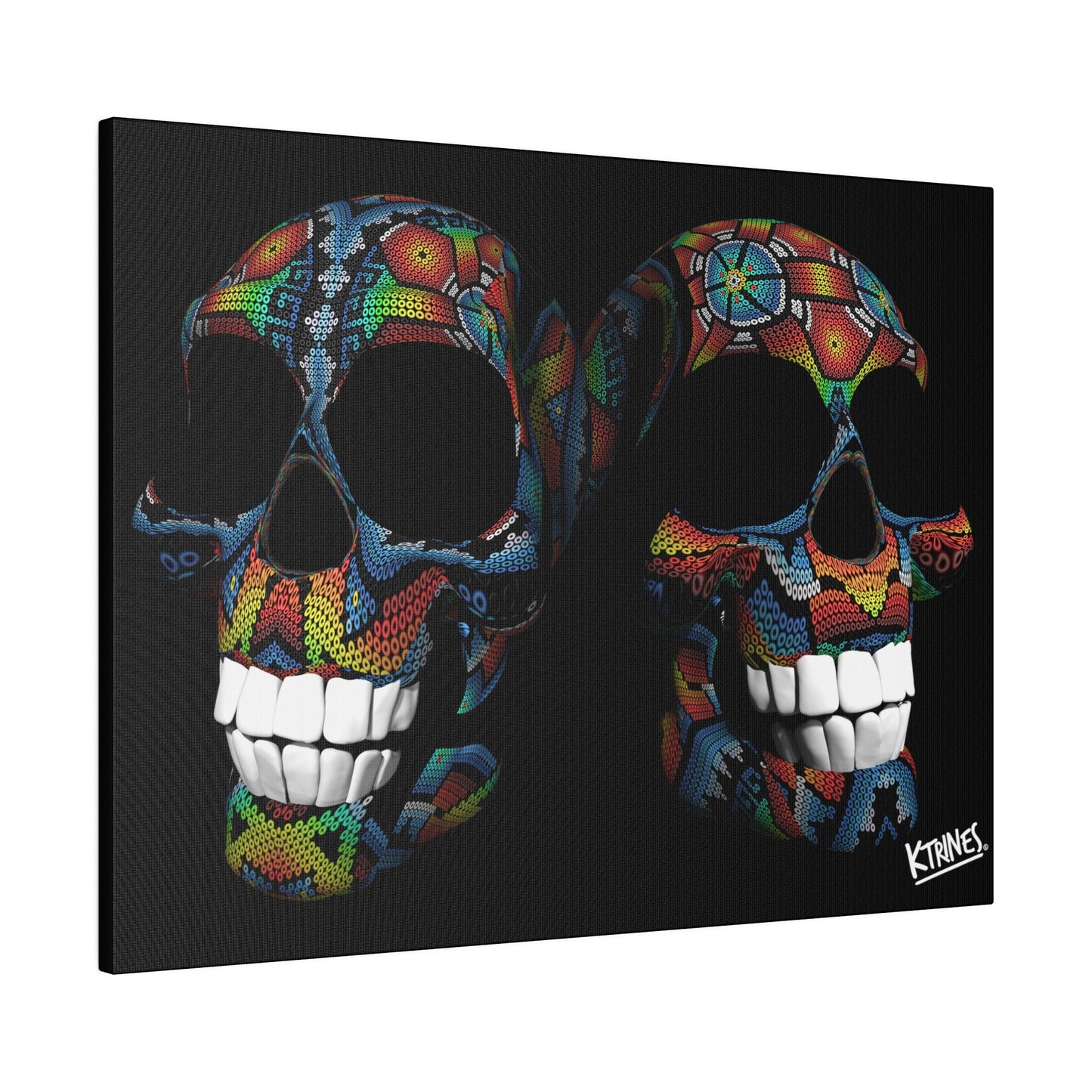 Huichol Art # 3 / Matte Canvas, Stretched, 0.75" Horizontal