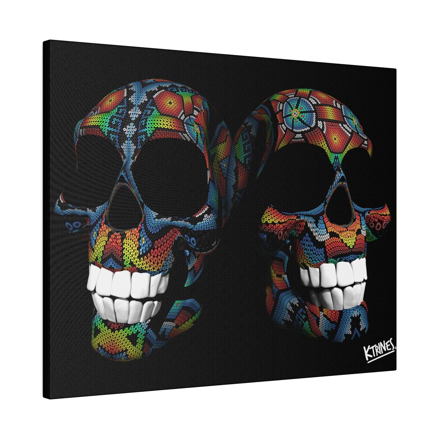 Huichol Art # 3 / Matte Canvas, Stretched, 0.75" Horizontal