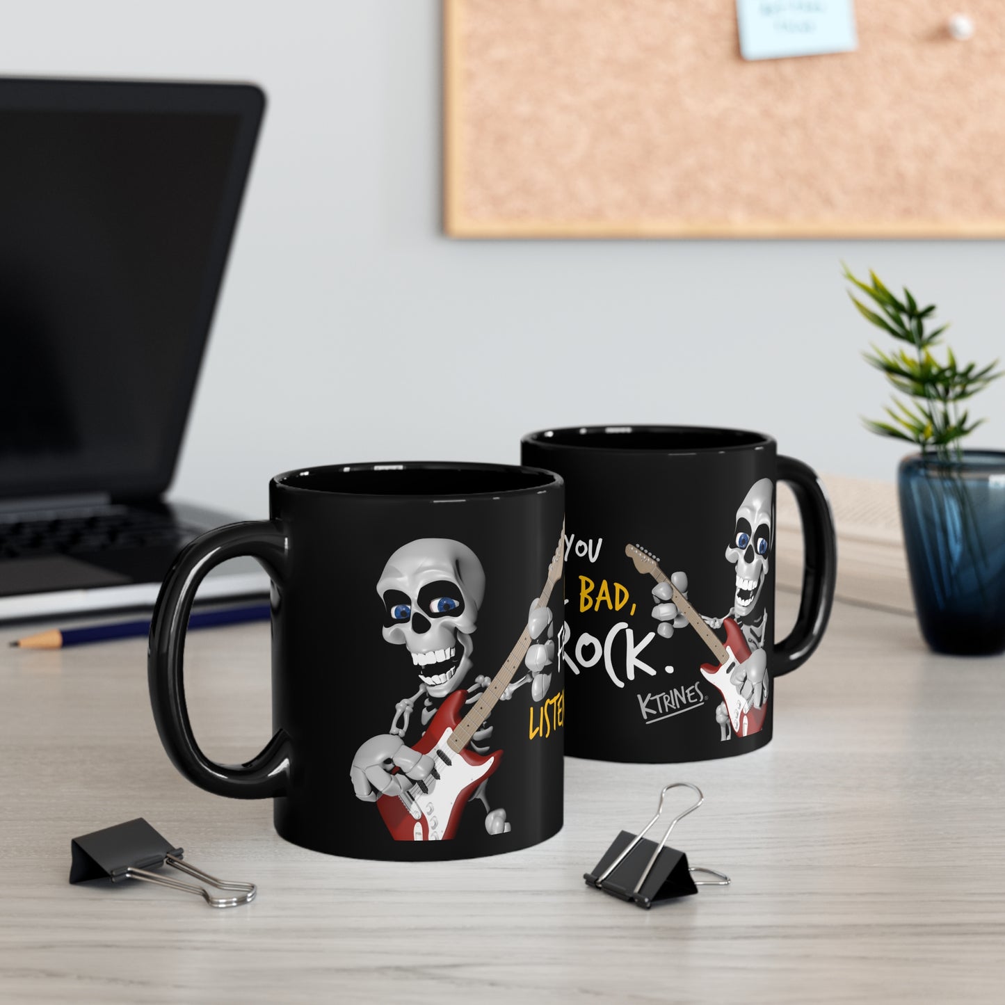 IF YOU FEEL BAD, LISTEN ROCK. / 11oz Black Mug