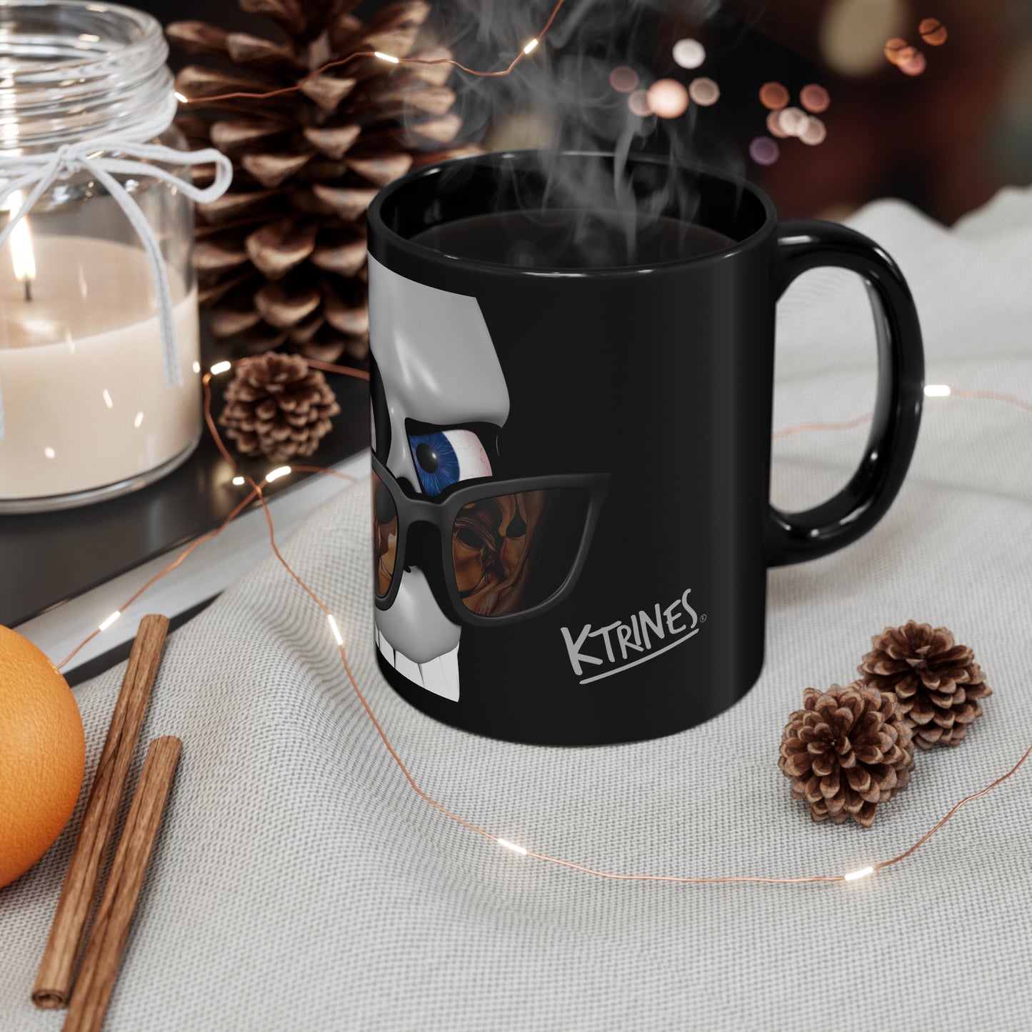 GLASSES # 2 / 11oz Black Mug