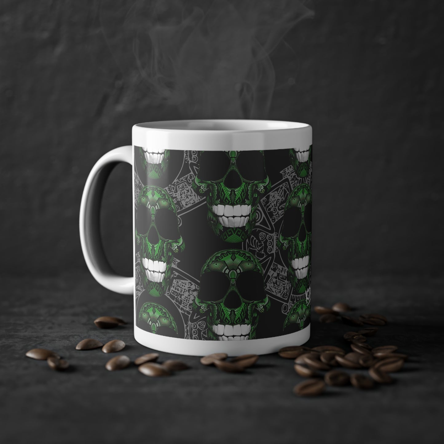 Huichol Art Skull # 7 / Standard Mug, 11oz