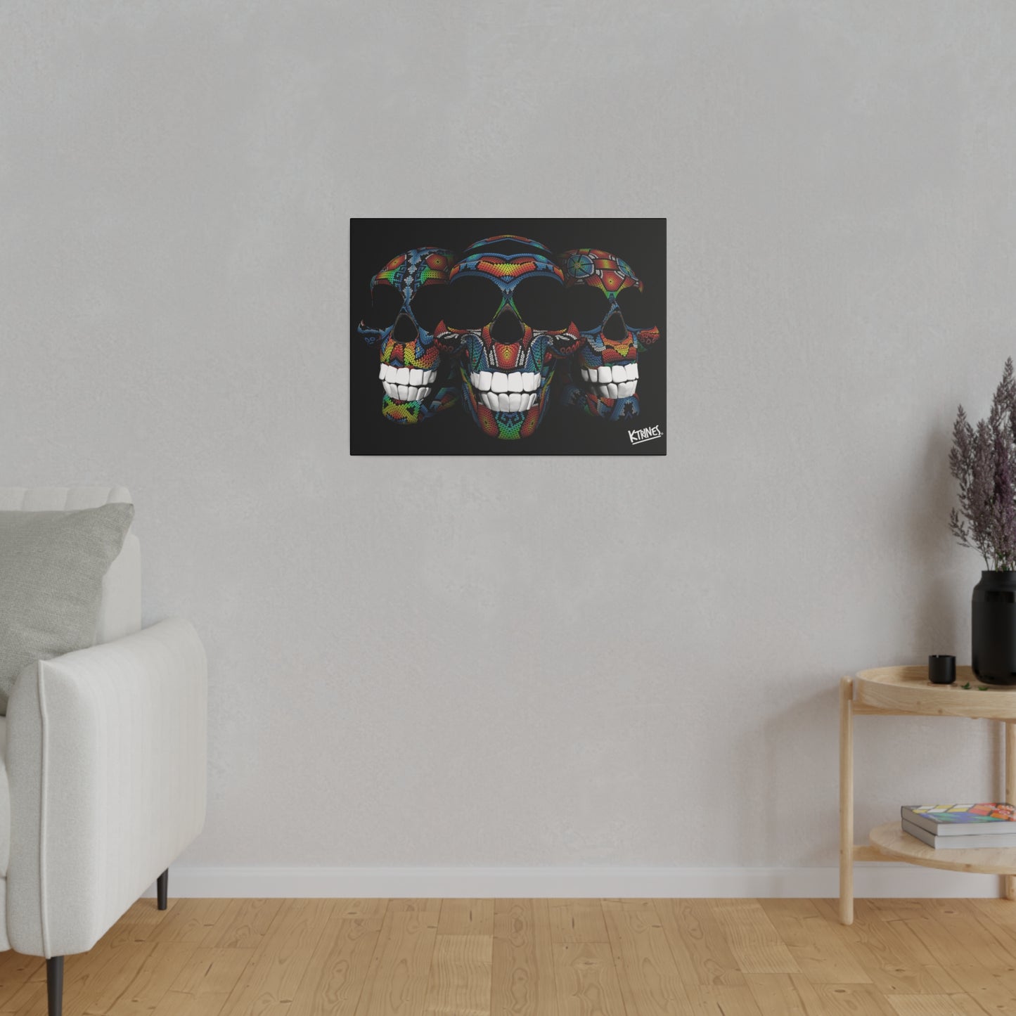 Huichol Art # 4 / Matte Canvas, Stretched, 0.75" Horizontal