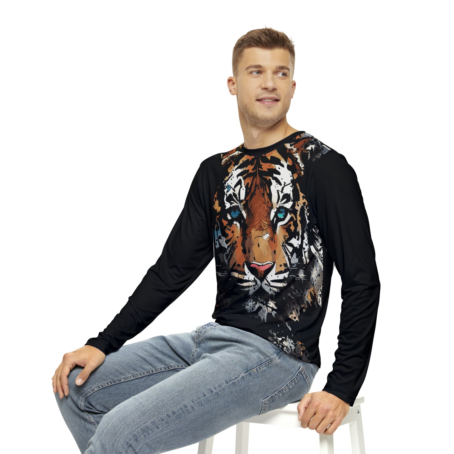 Animals #1 / Men's Long Sleeve Shirt (AOP)