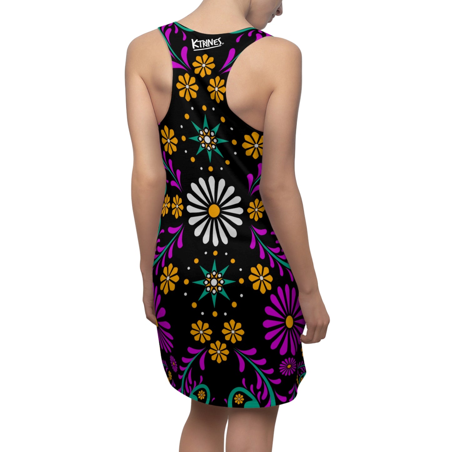 Flowers # 2 / Women's Cut & Sew Racerback Dress (AOP)