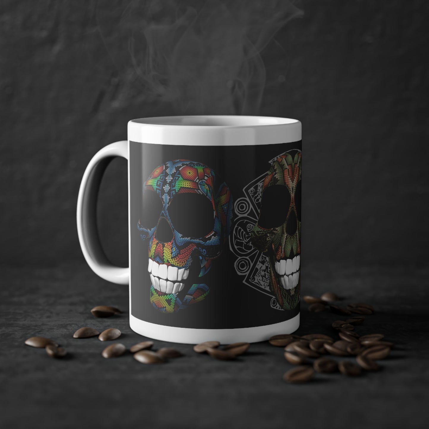 Huichol Art Skull # 2 / Standard Mug, 11oz
