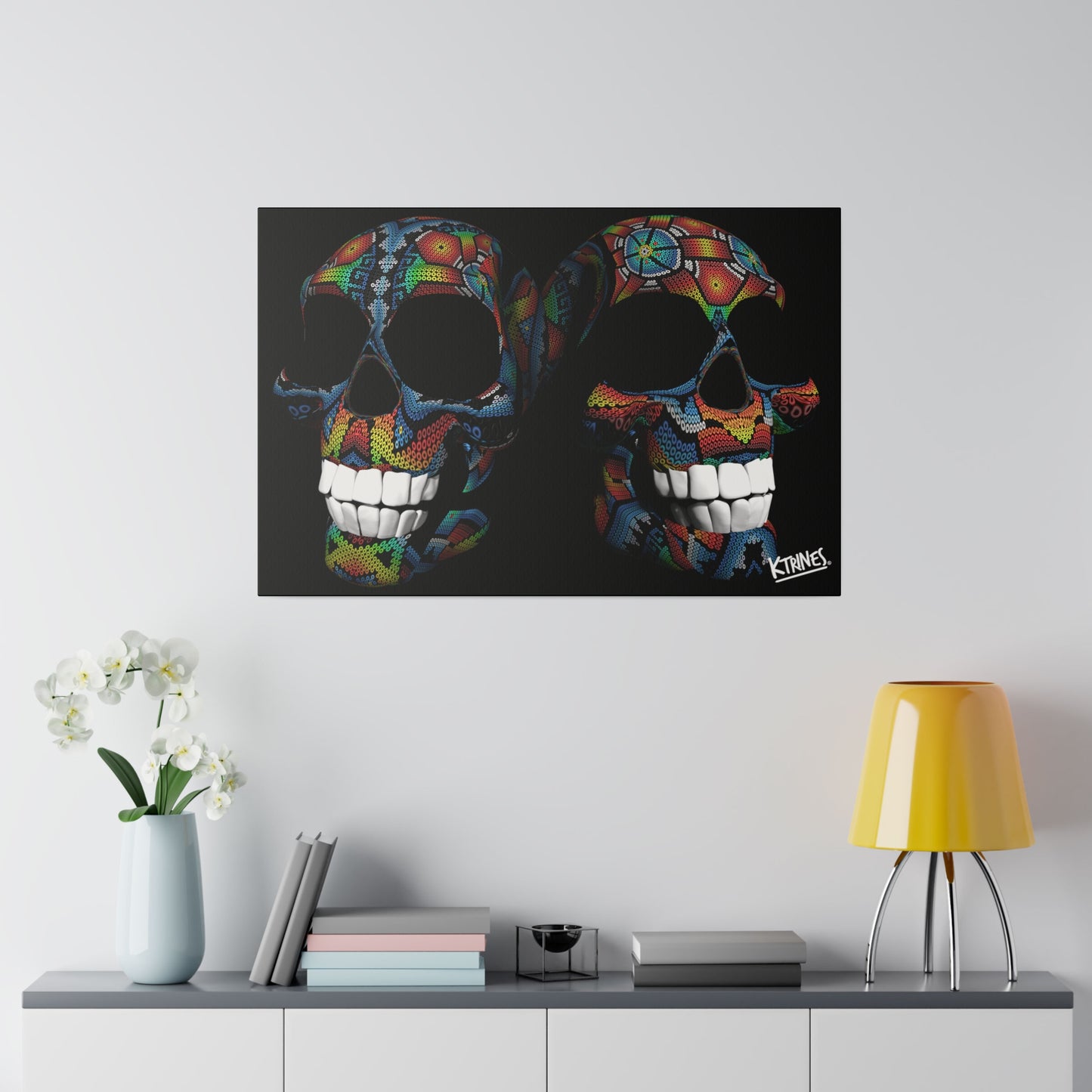 Huichol Art # 3 / Matte Canvas, Stretched, 0.75" Horizontal