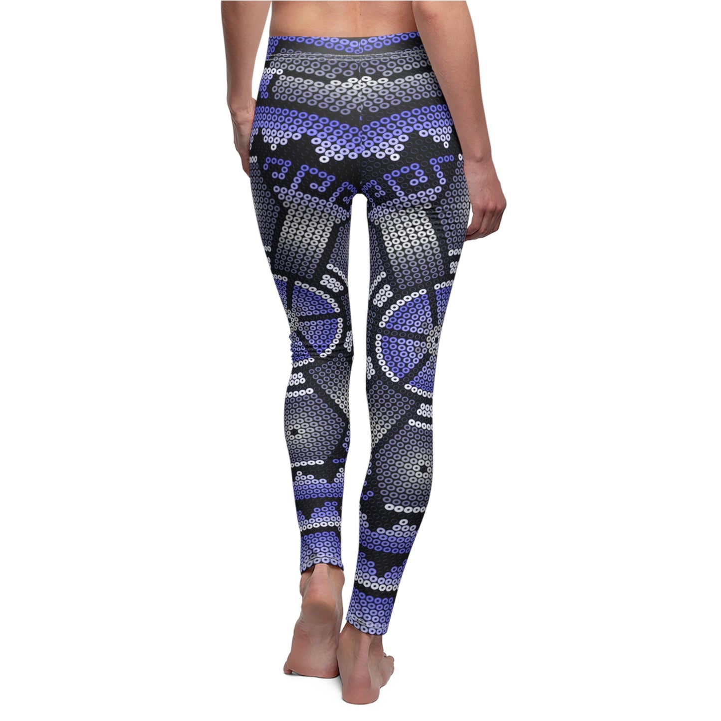 Huichol Art # 10 / Women's Cut & Sew Casual Leggings (AOP)