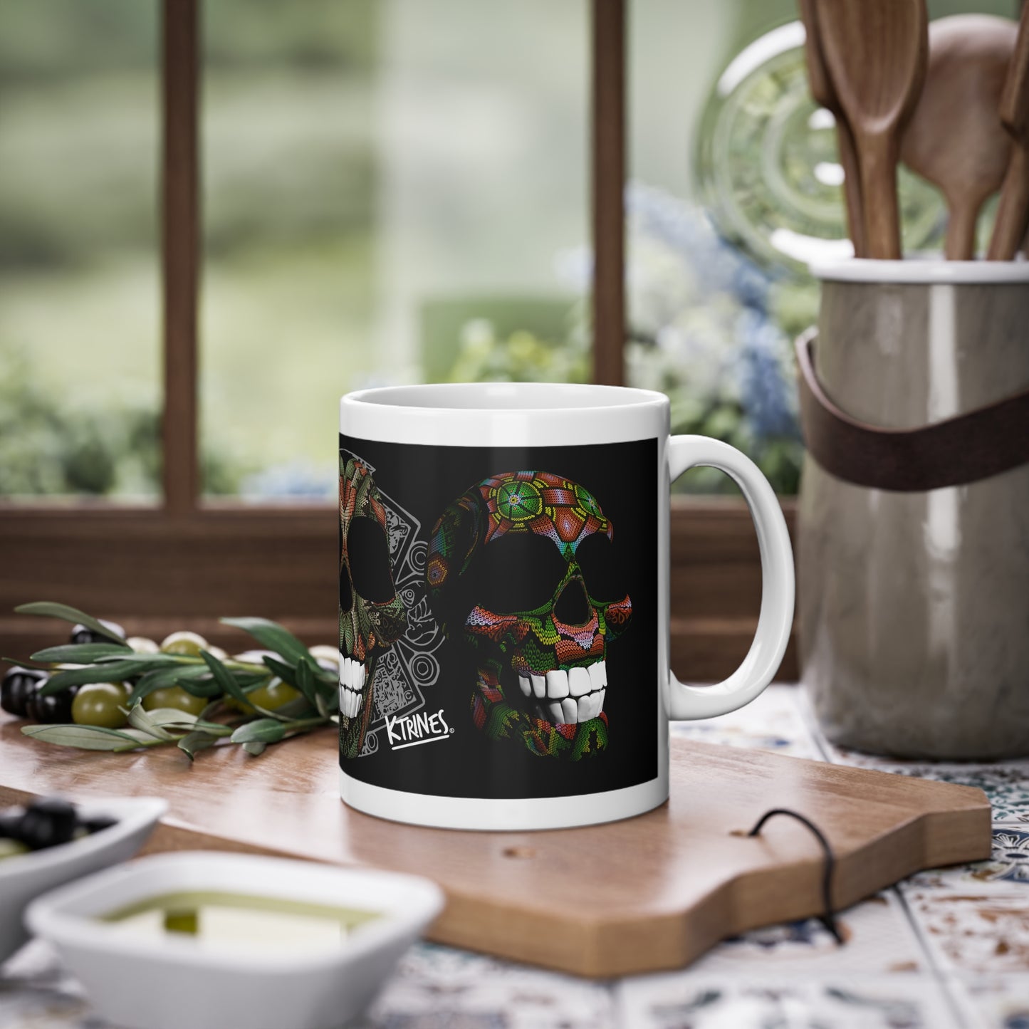 Huichol Art Skull # 2 / Standard Mug, 11oz