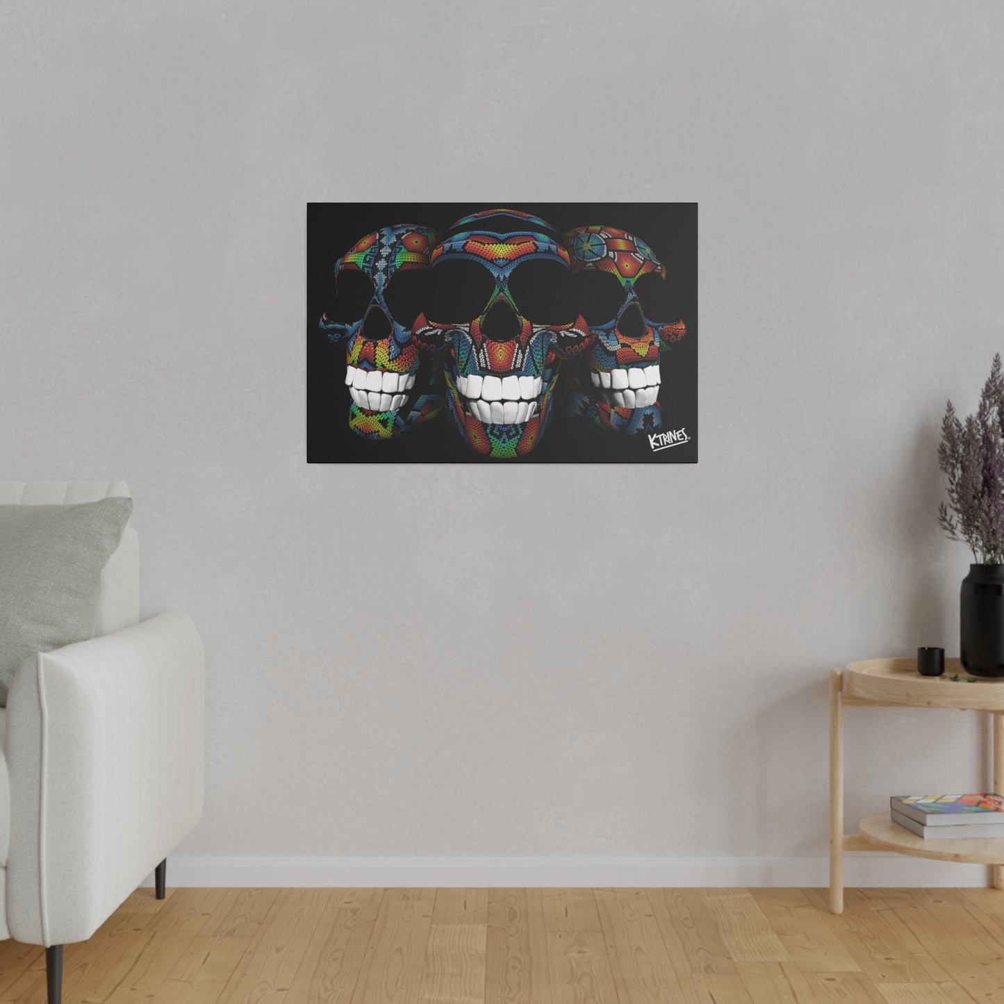 Huichol Art # 4 / Matte Canvas, Stretched, 0.75" Horizontal