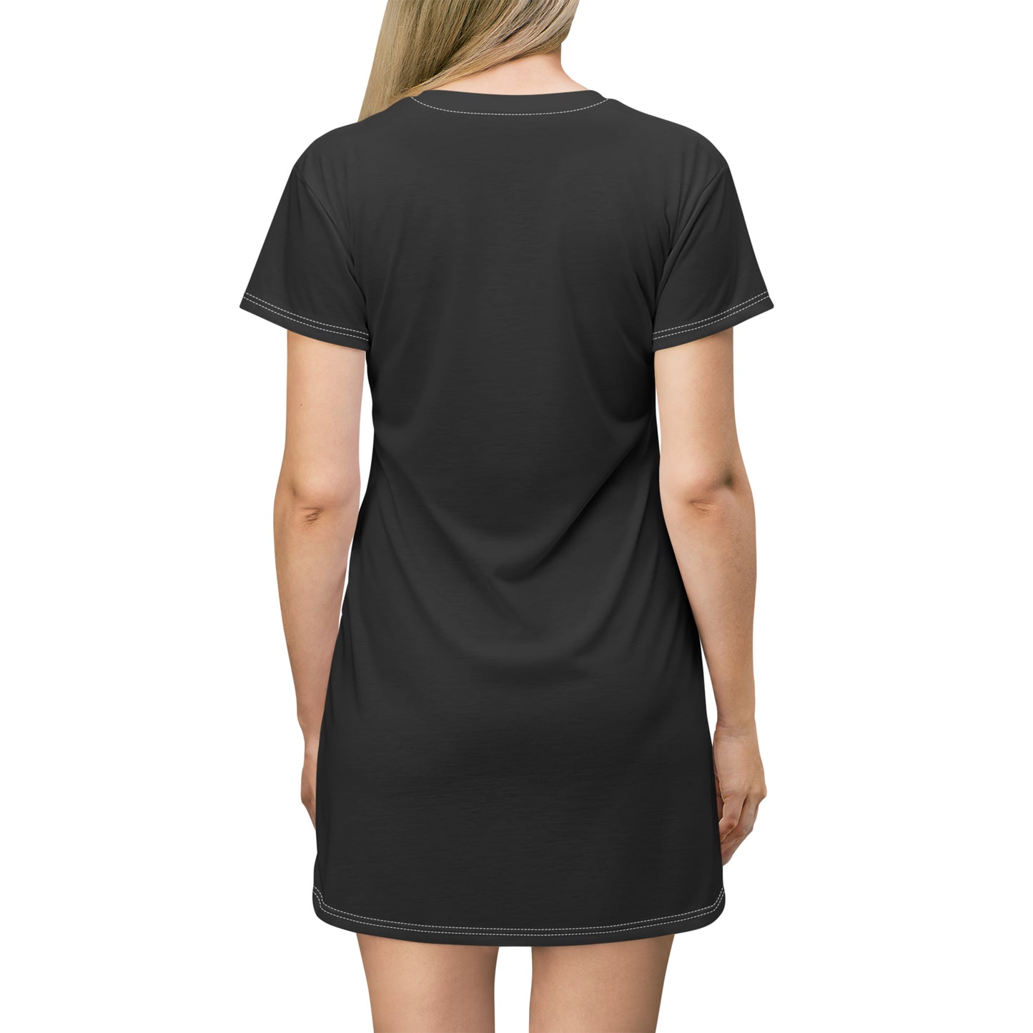 Skull on Huichol Art # 3 / T-Shirt Dress (AOP)