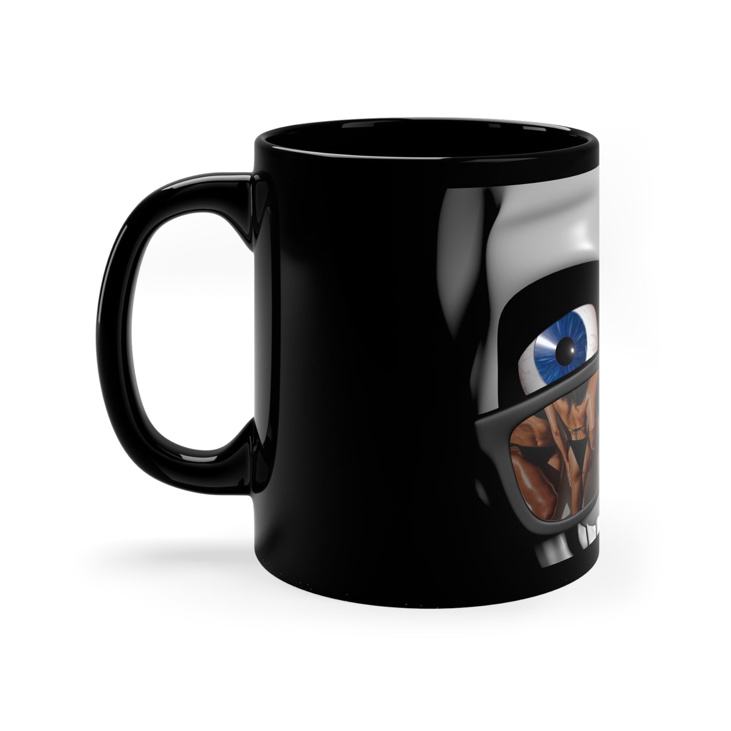 GLASSES # 2 / 11oz Black Mug