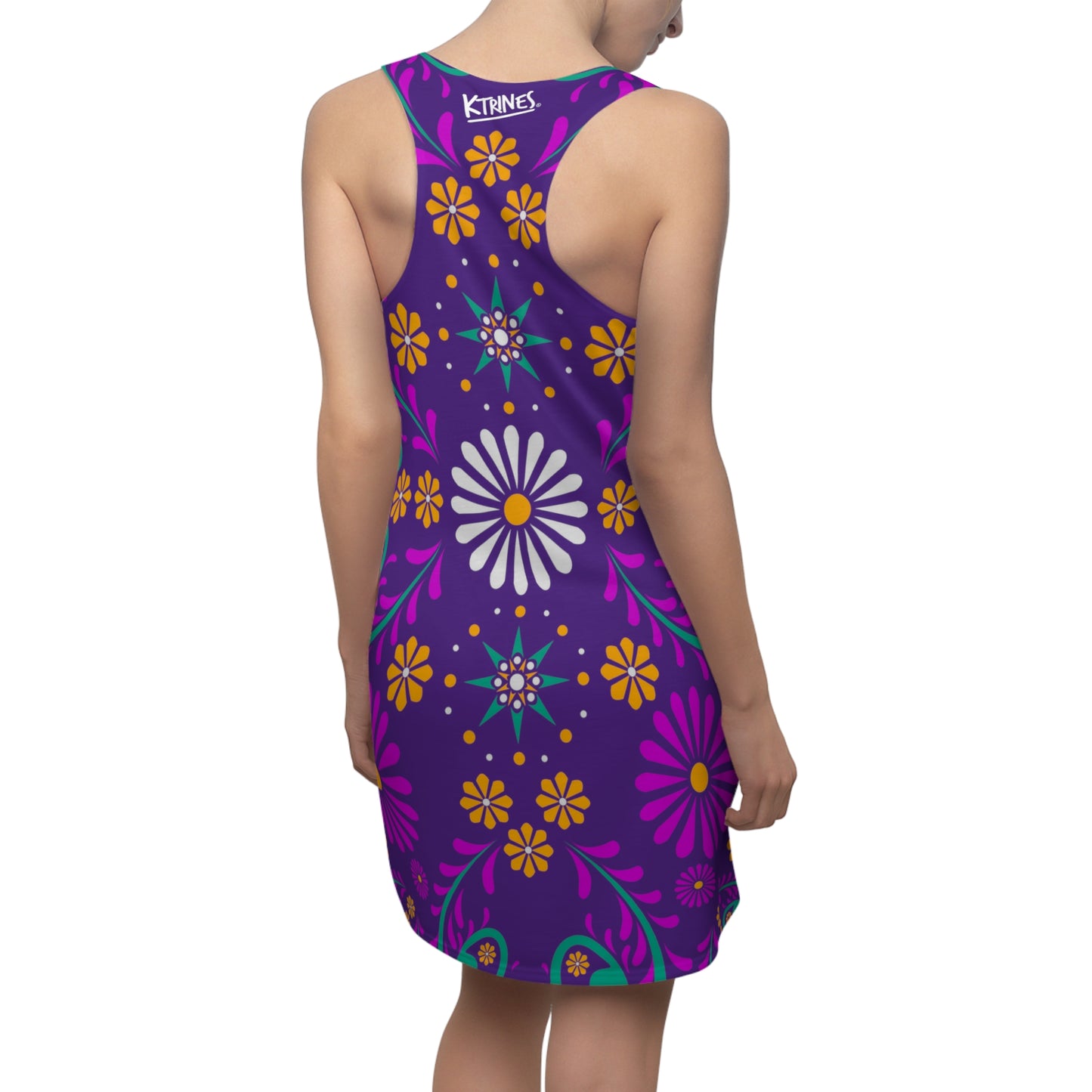 Flowers # 1 / Women's Cut & Sew Racerback Dress (AOP)