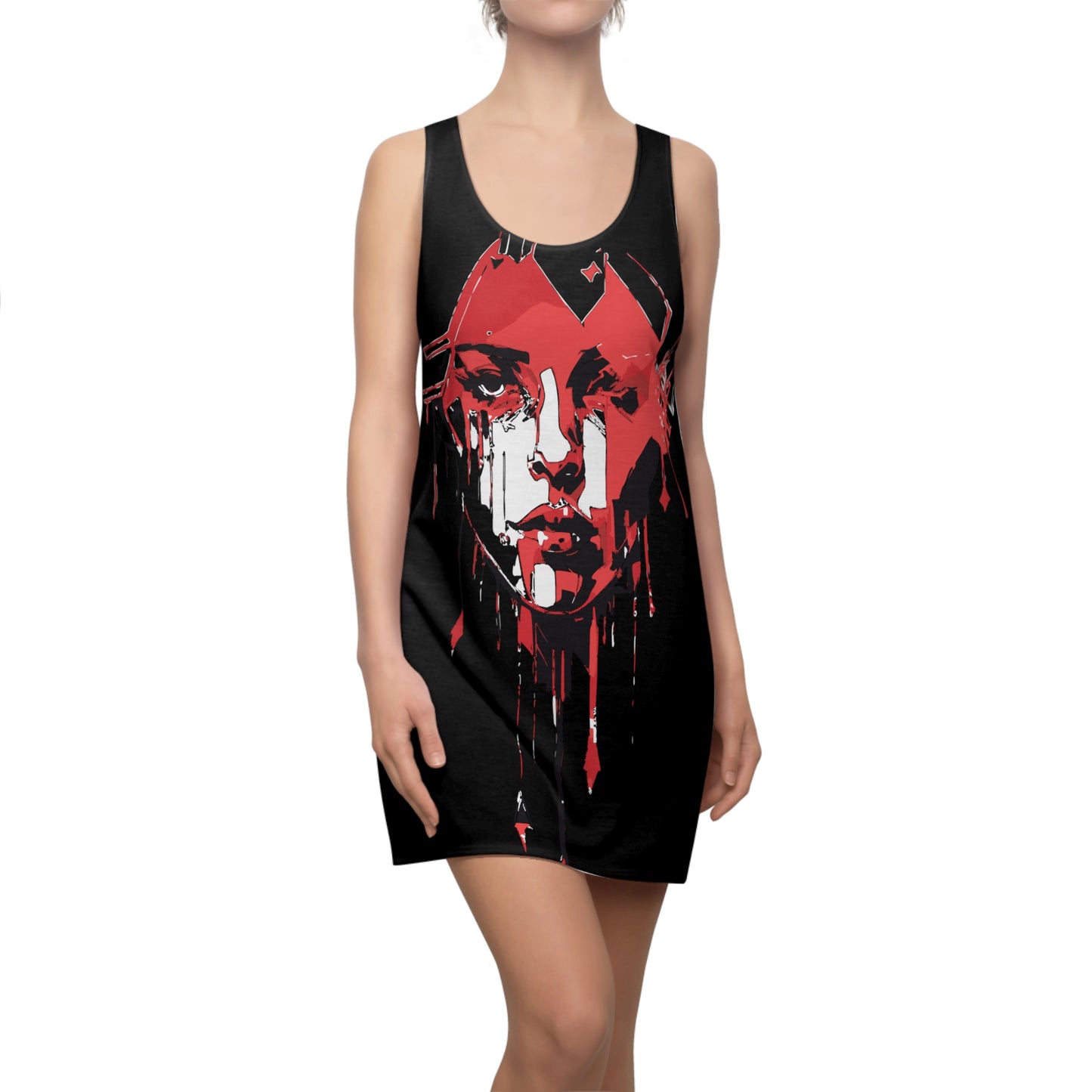 Punk Faces # 2 / Women's Cut & Sew Racerback Dress (AOP)