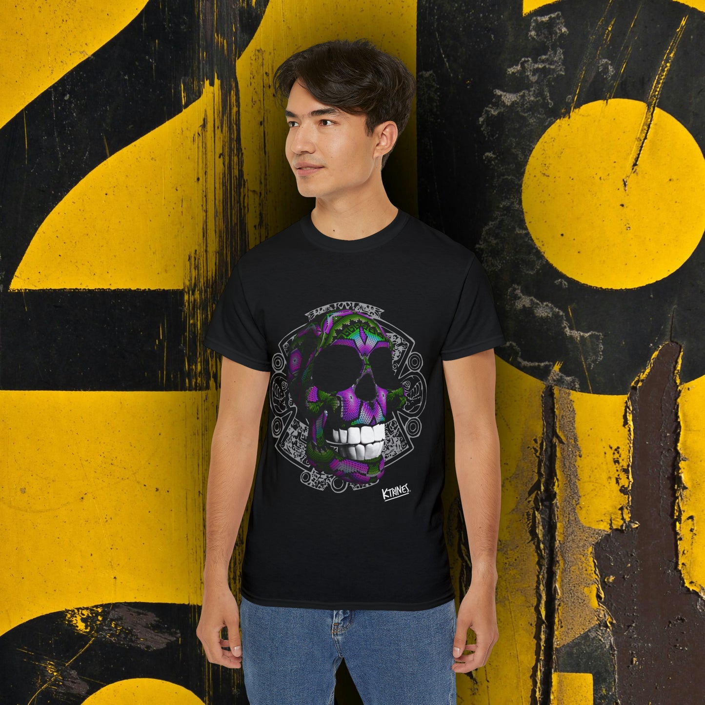 Huichol & Aztec Art Skull # 2 / Unisex Ultra Cotton Tee