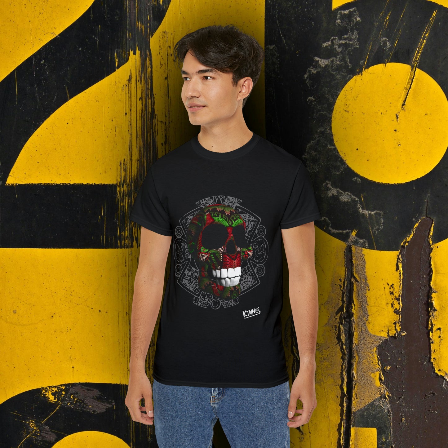 Huichol & Aztec Art Skull # 7 / Unisex Ultra Cotton Tee